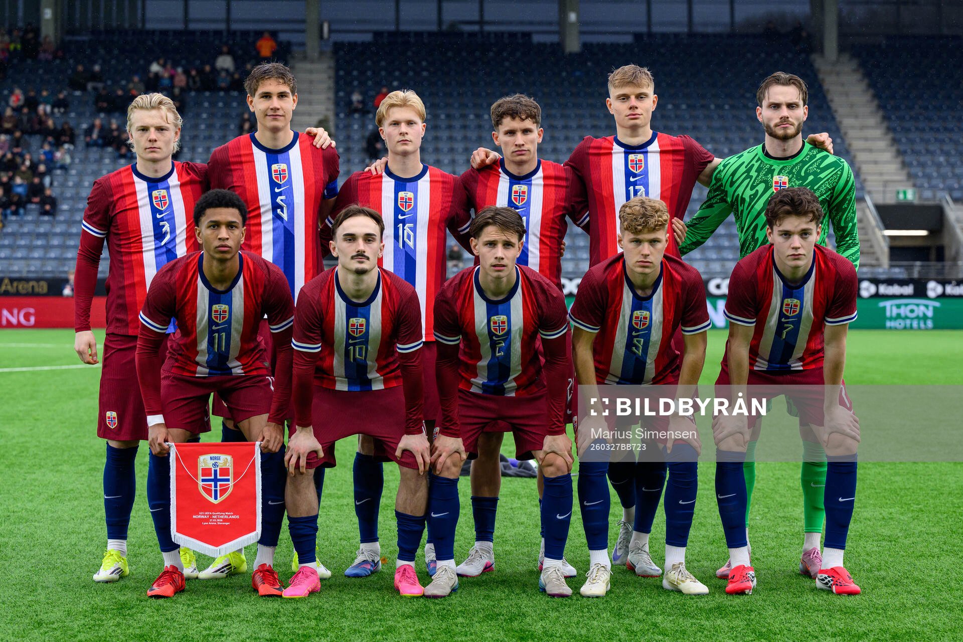 Players of Norway pose for a team photo