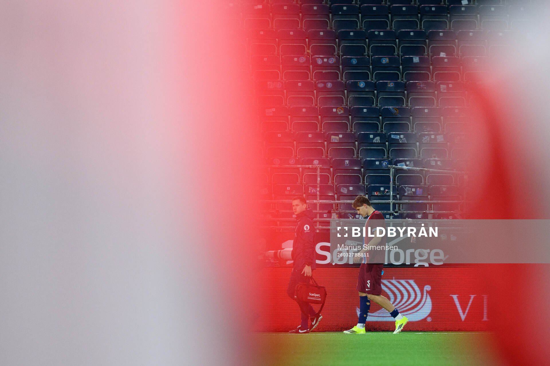 Eivind Helland of Norway in pain