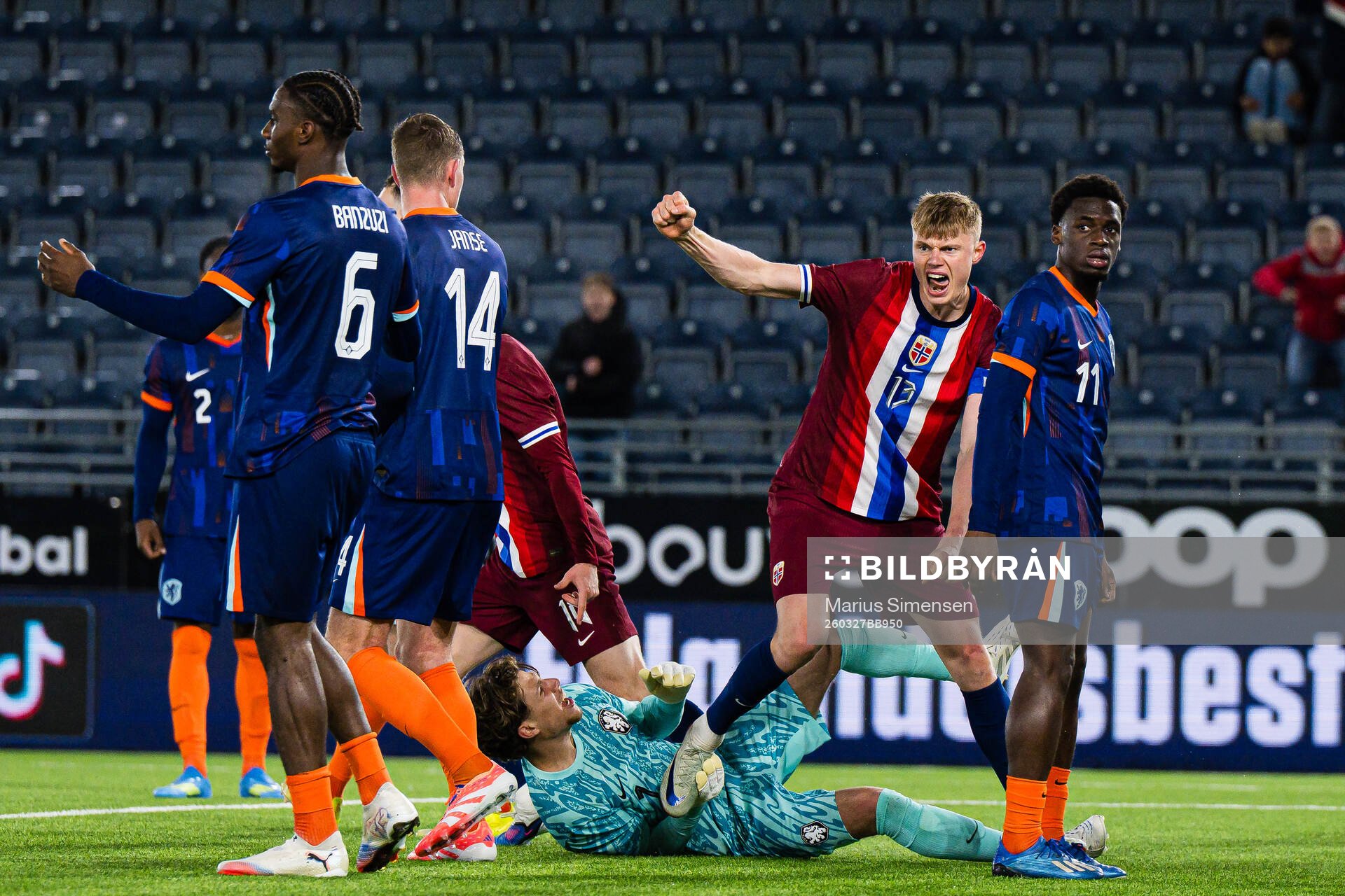 Rasmus Holten of Norway celebrates