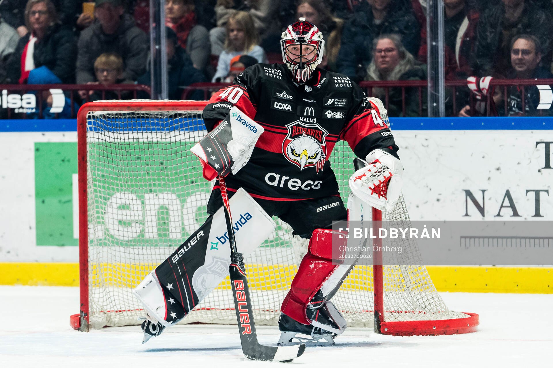 Malmö Redhawks målvakt Oskar Blomgren