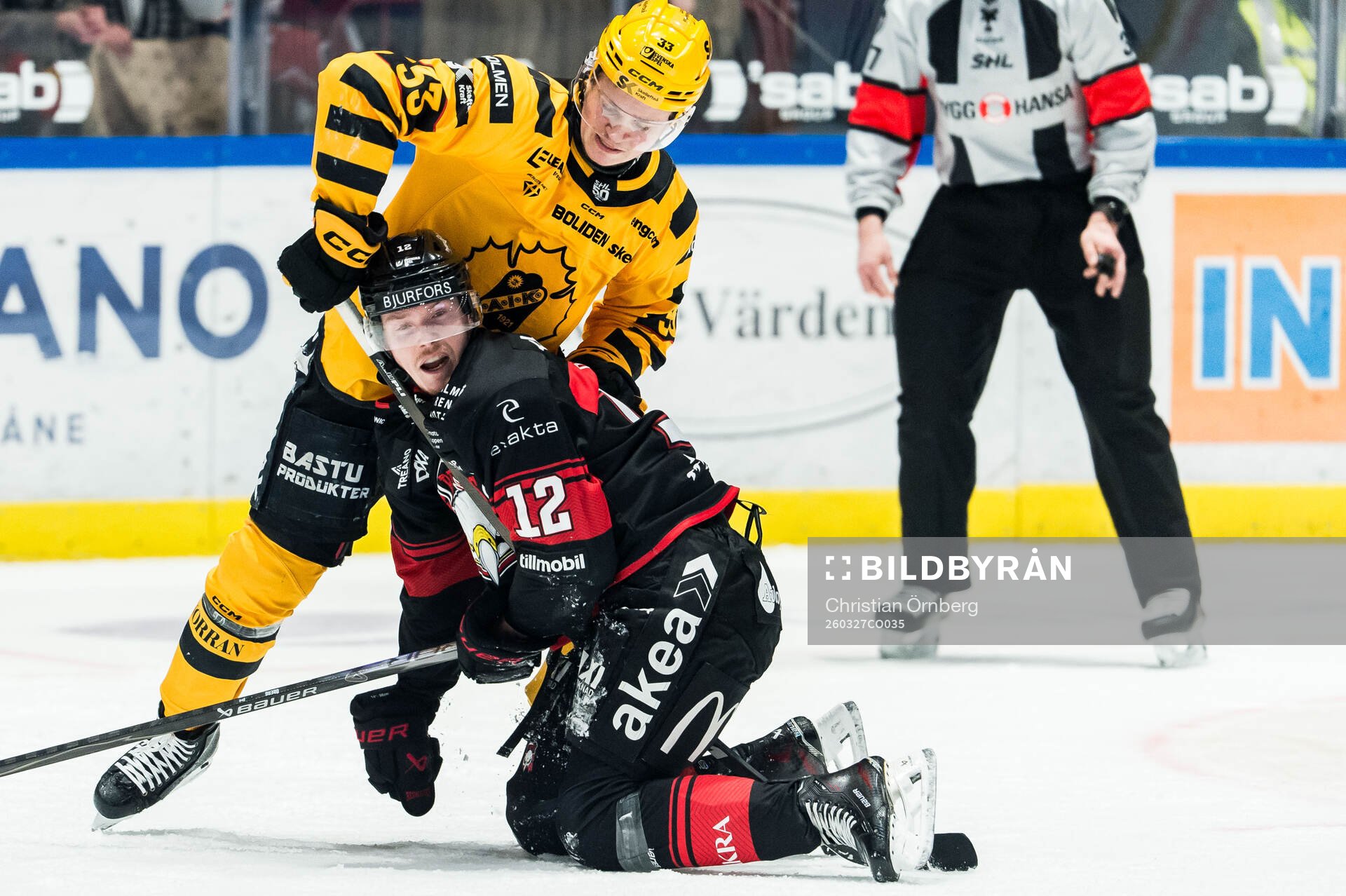 Skellefteås Zeb Forsfjäll och Malmö Redhawks Linus Öberg