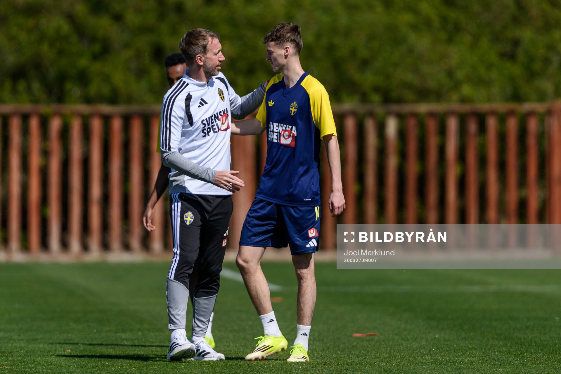 Head coach Graham Potter and Williot Swedberg of the