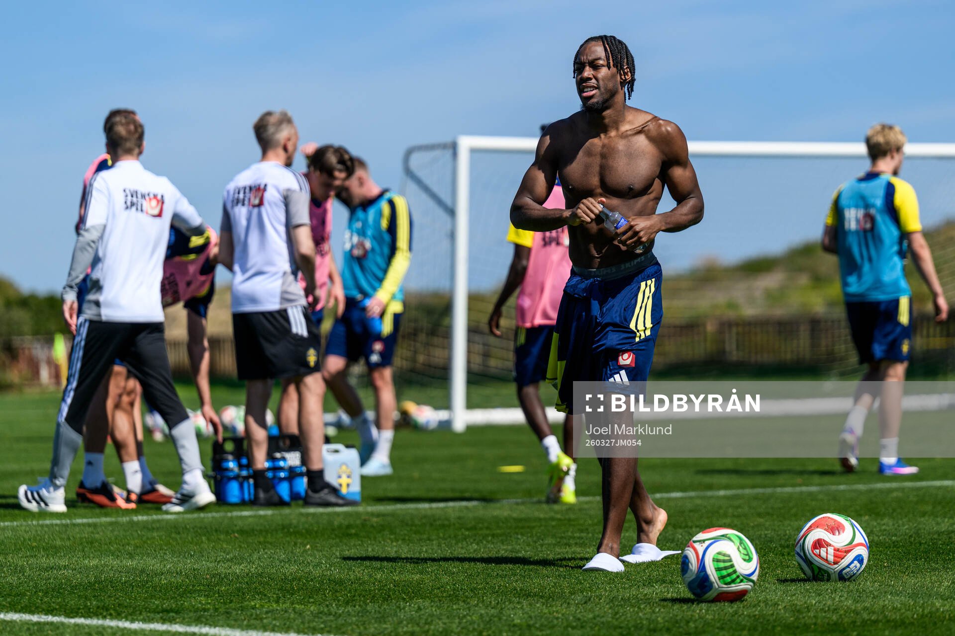 Anthony Elanga of the Swedish national football team at a