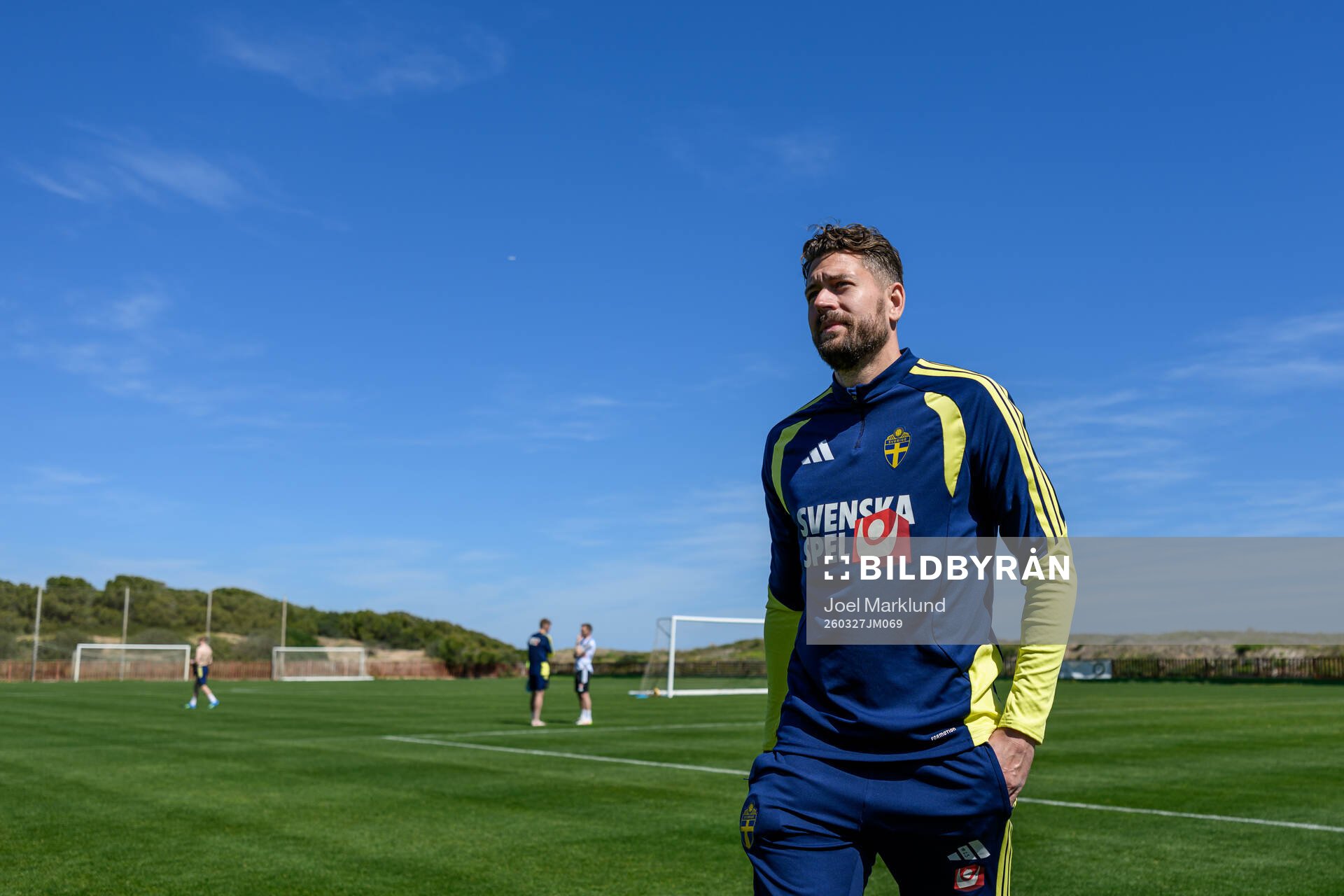 Goalkeeper Kristoffer Nordfeldt of the Swedish national