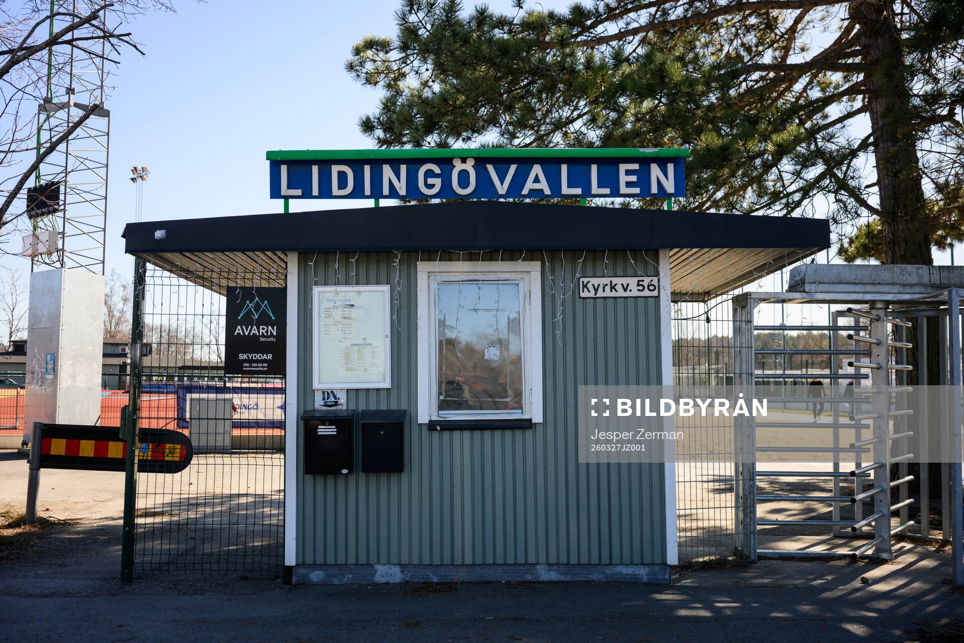 Exteriör vy av Lidingövallen