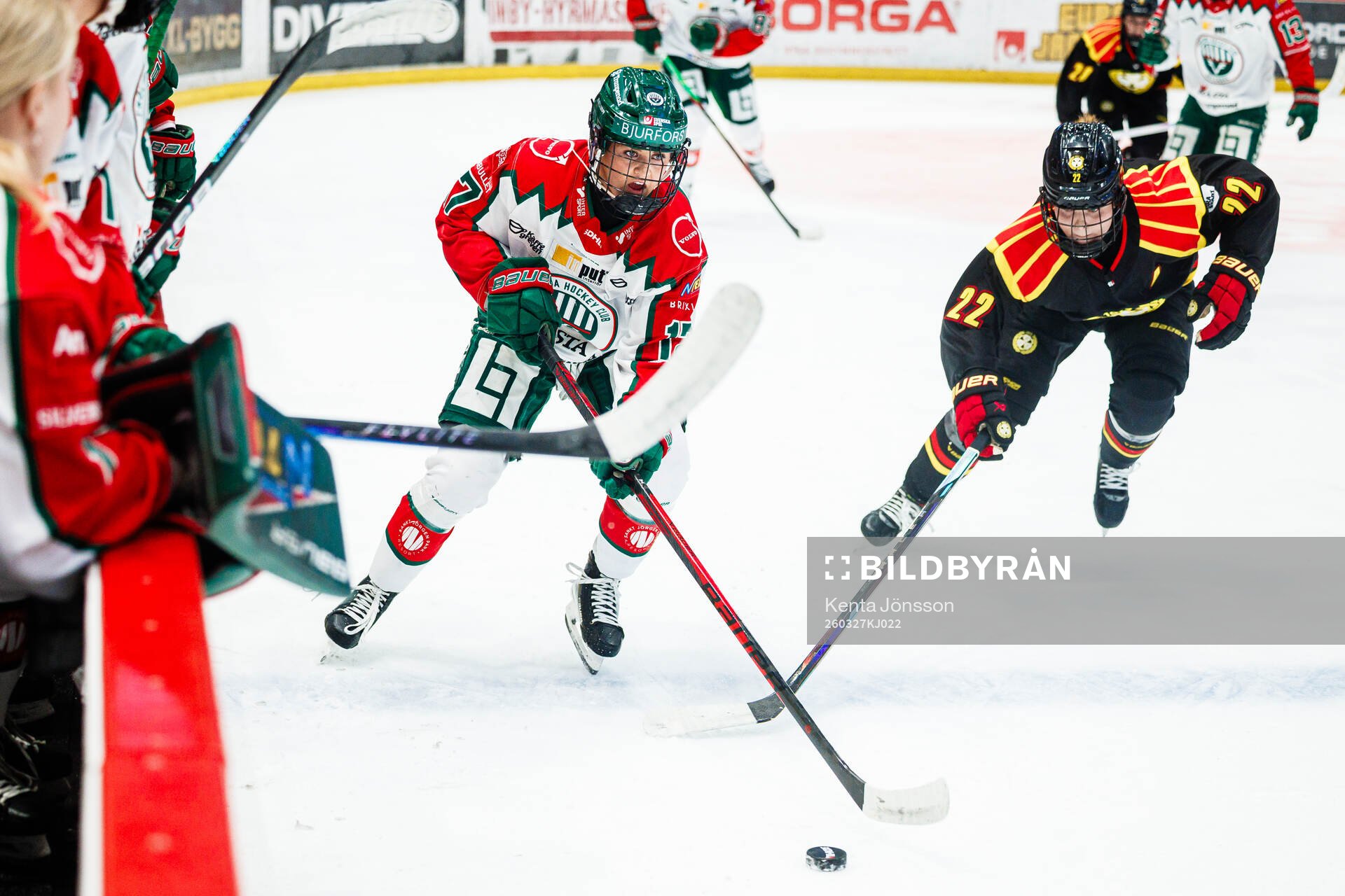 Frölundas Sofie Lundin och Brynäs Hanna Thuvik