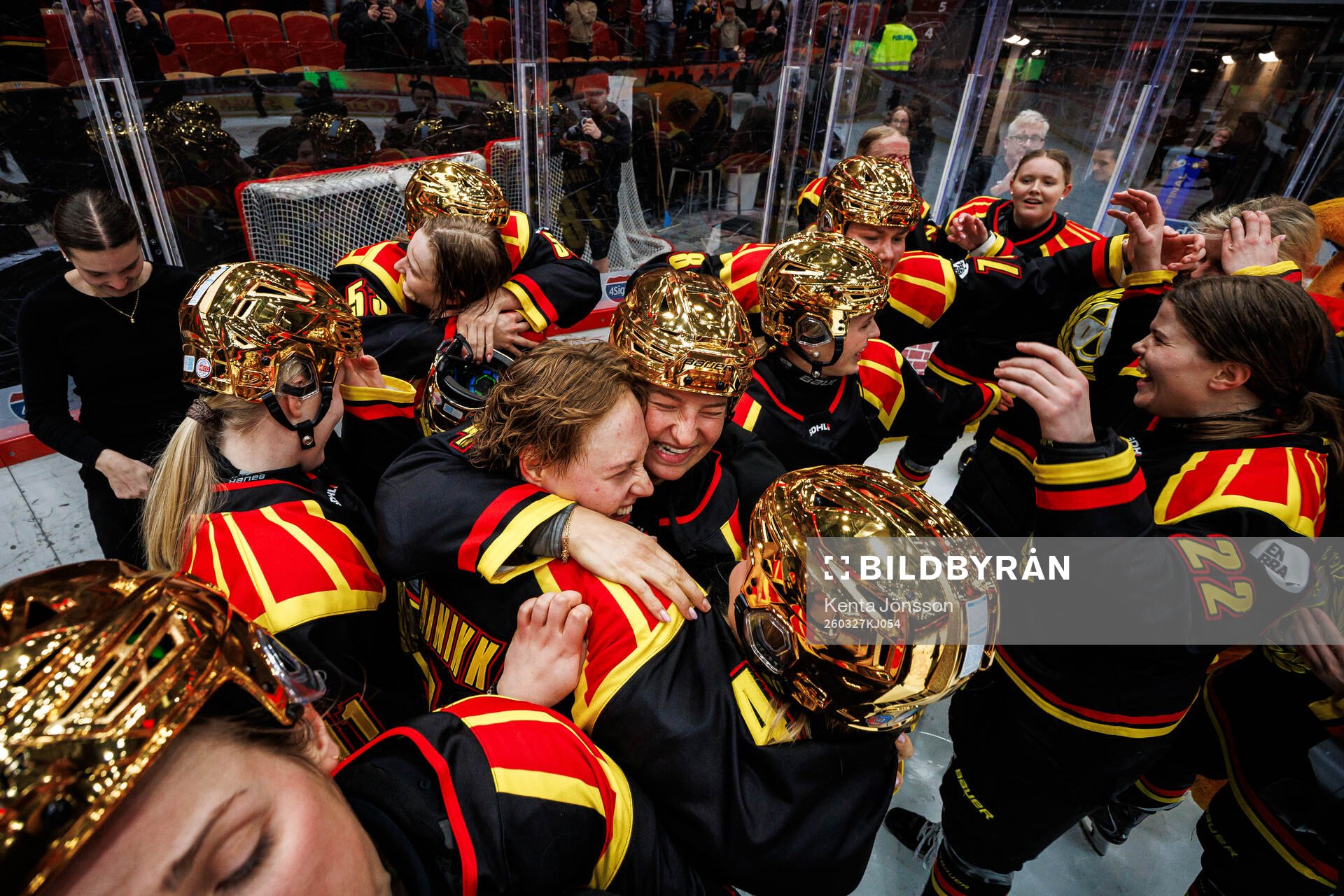 Brynäs spelare jublar