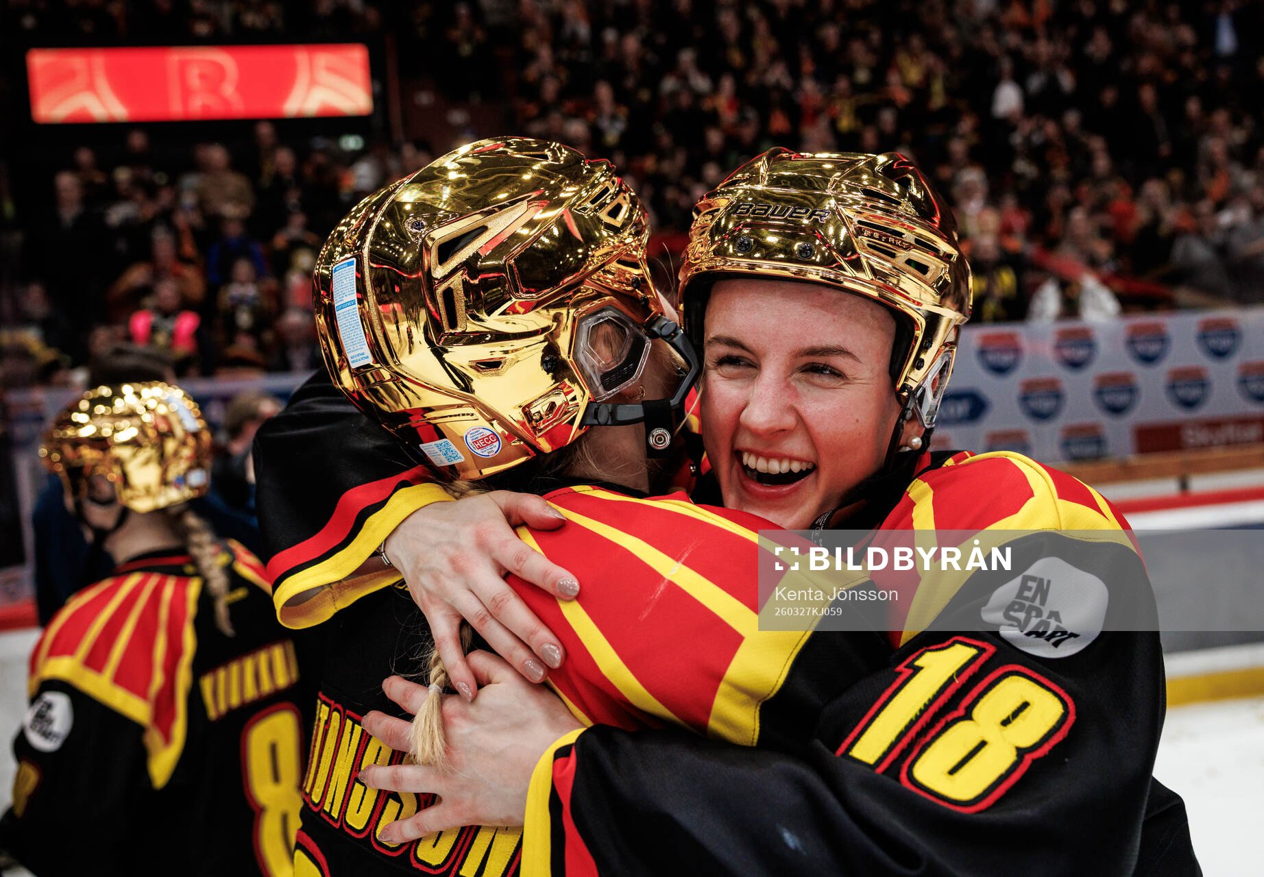 Brynäs Jenniina Nylund jublar