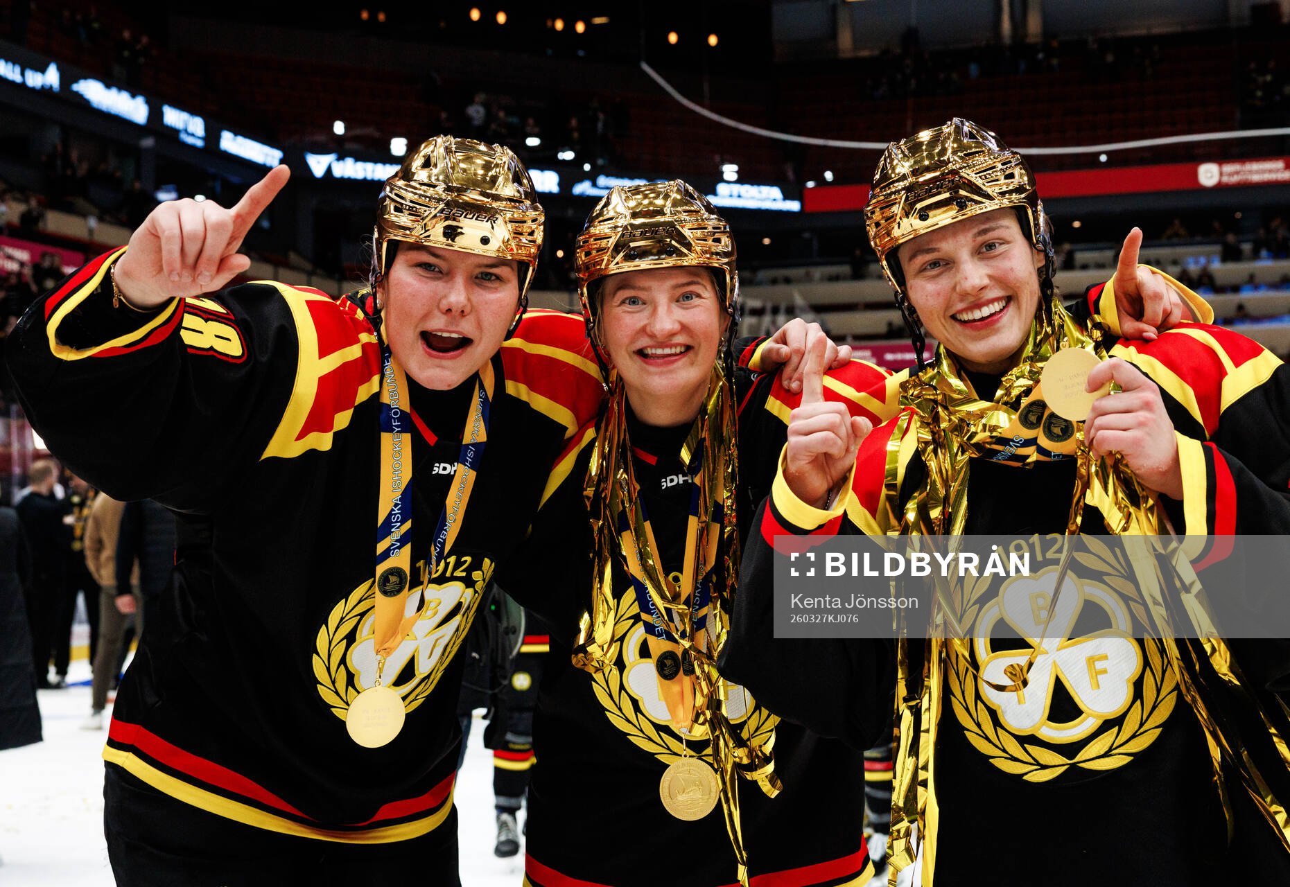 Brynäs Elin Svensson, Anna Andersson och Viivi Vainikka