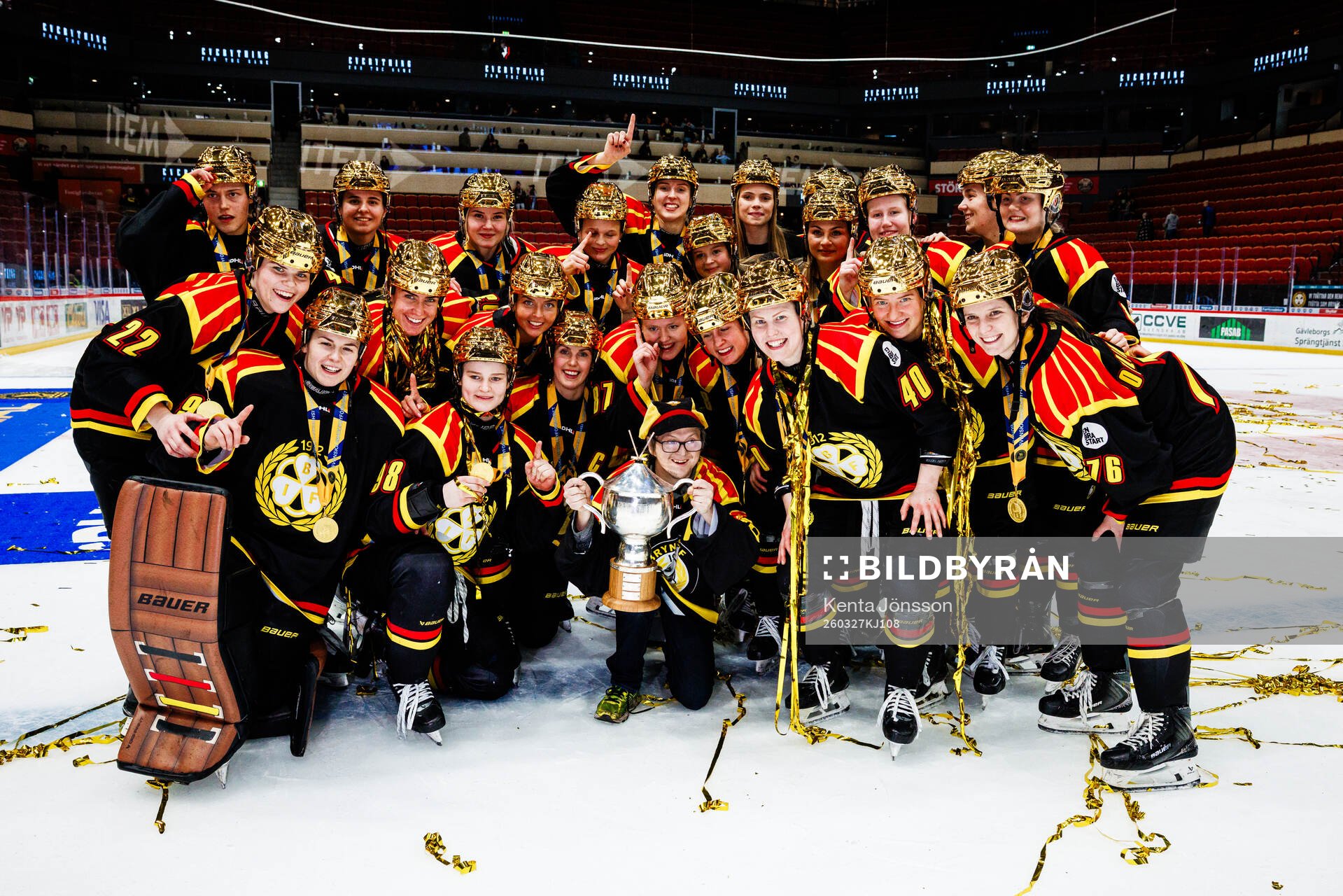 Brynäs spelare jublar