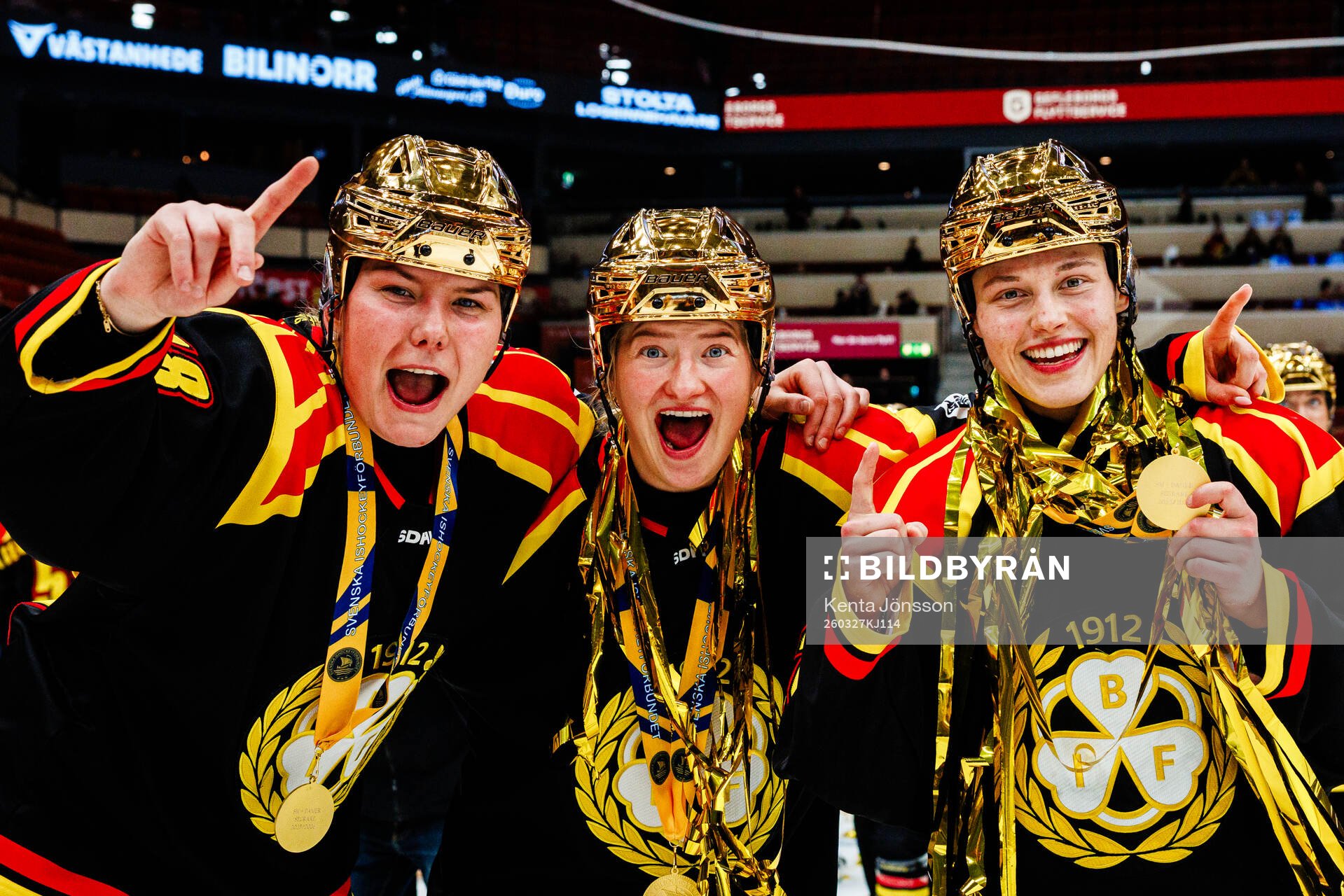 Brynäs Julia Östlund, Anna Andersson och Viivi Vainikka