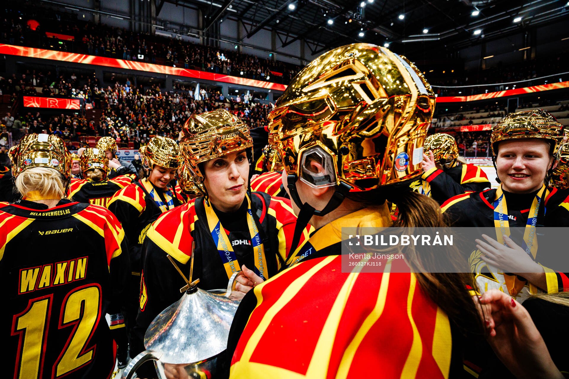 Brynäs Jenniina Nylund jublar
