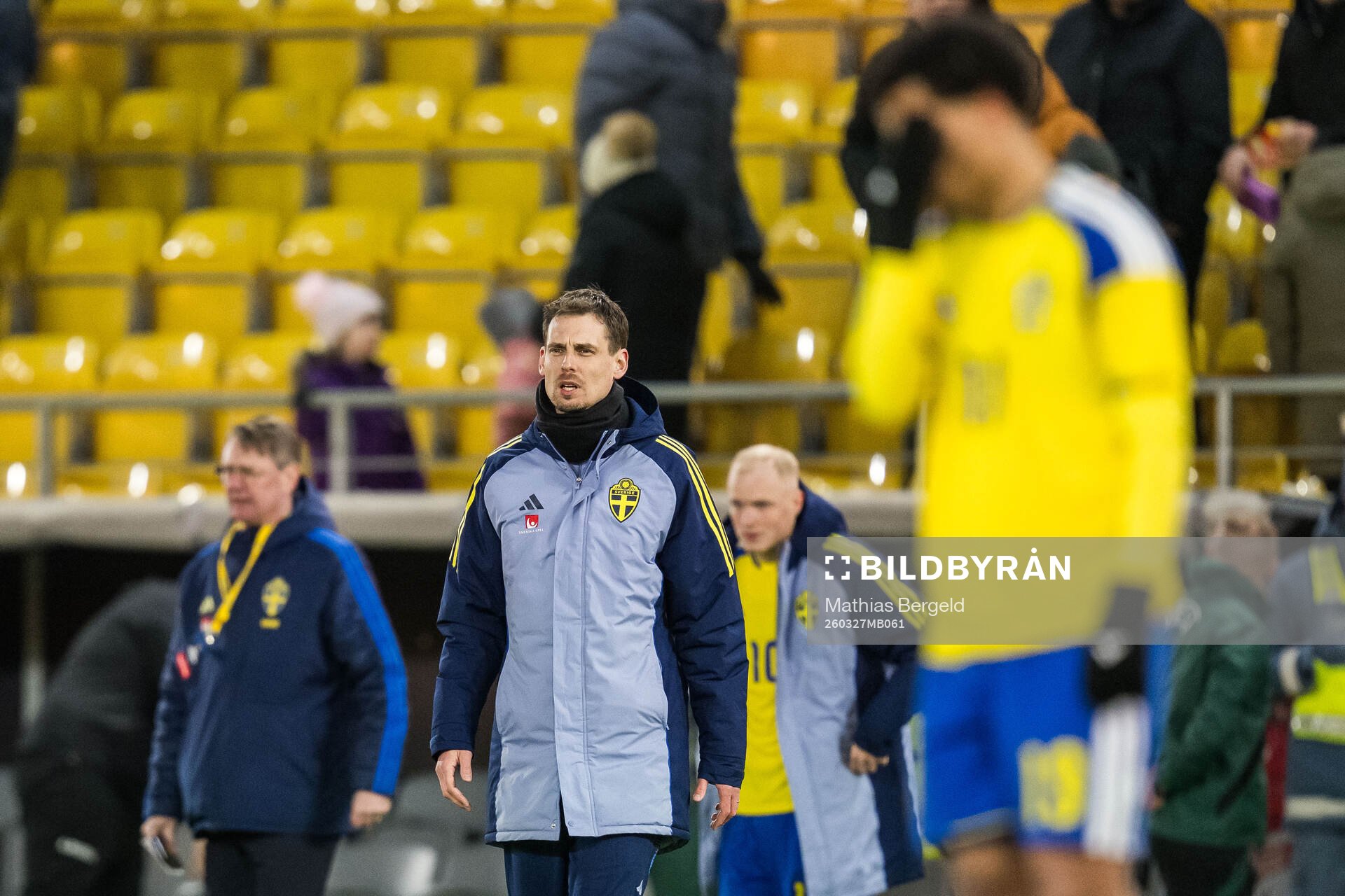 Head coach Daniel Bäckström of Sweden looks dejected