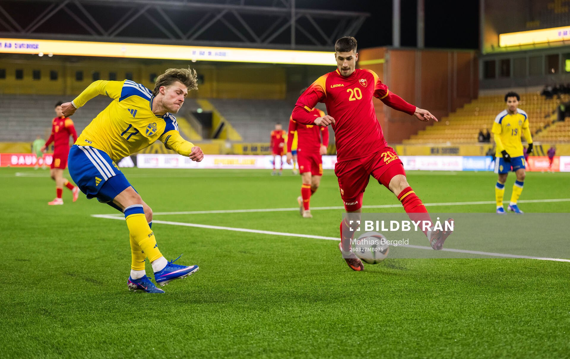 Lukas Björklund of Sweden and Lazar Kneževic of Montenegro