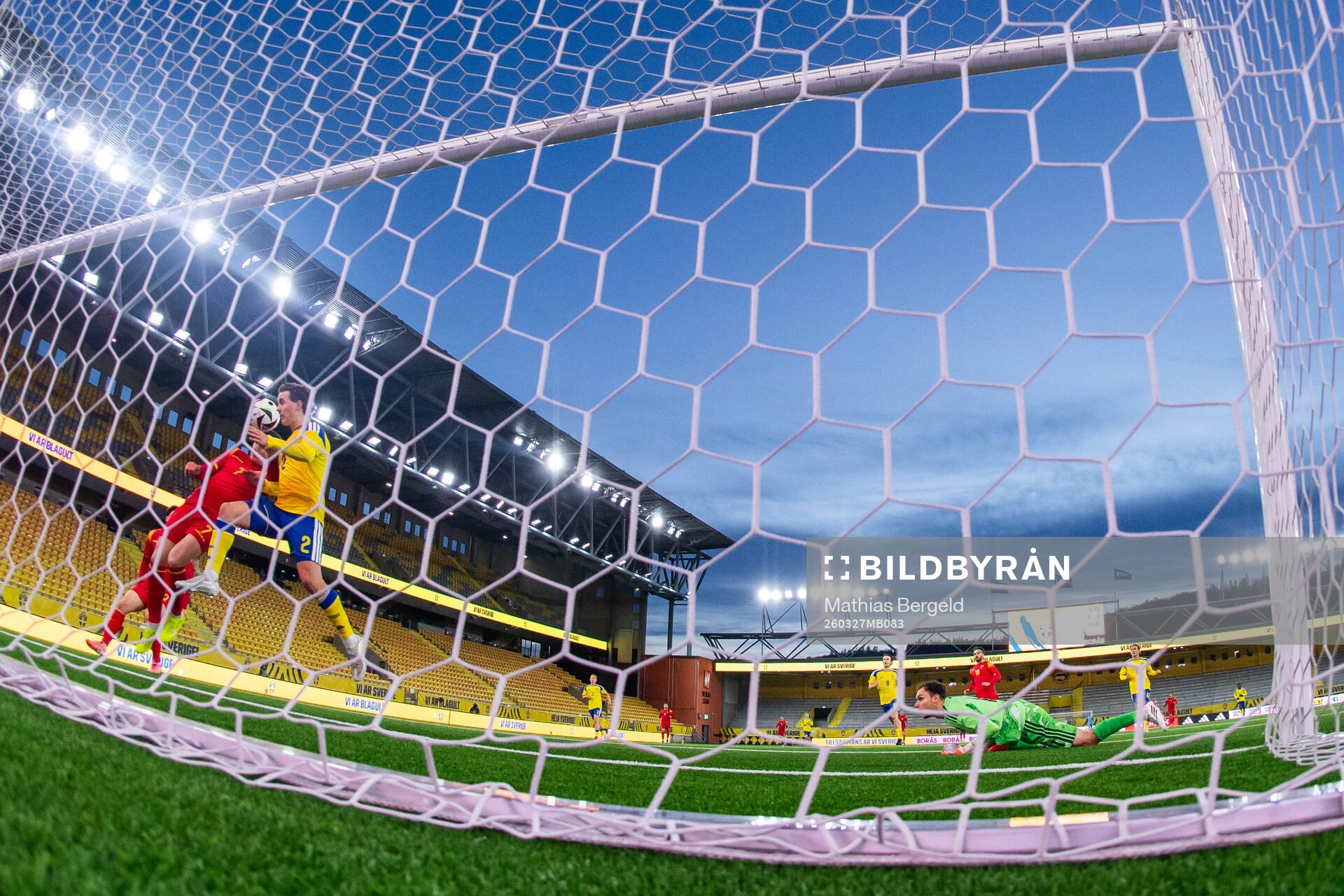 Balsa Mrvaljevic of Montenegro scores 0-1 competing against