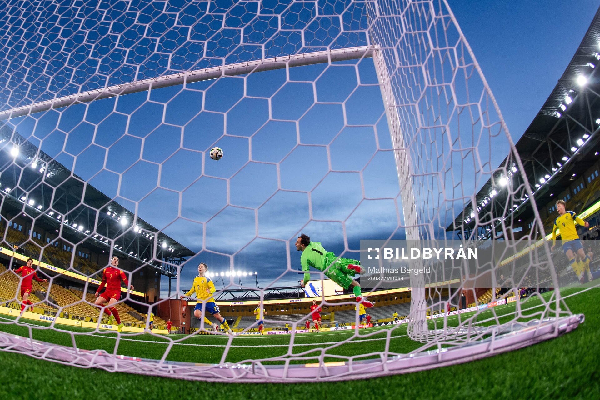 Goalkeeper Elis Bishesari of Sweden