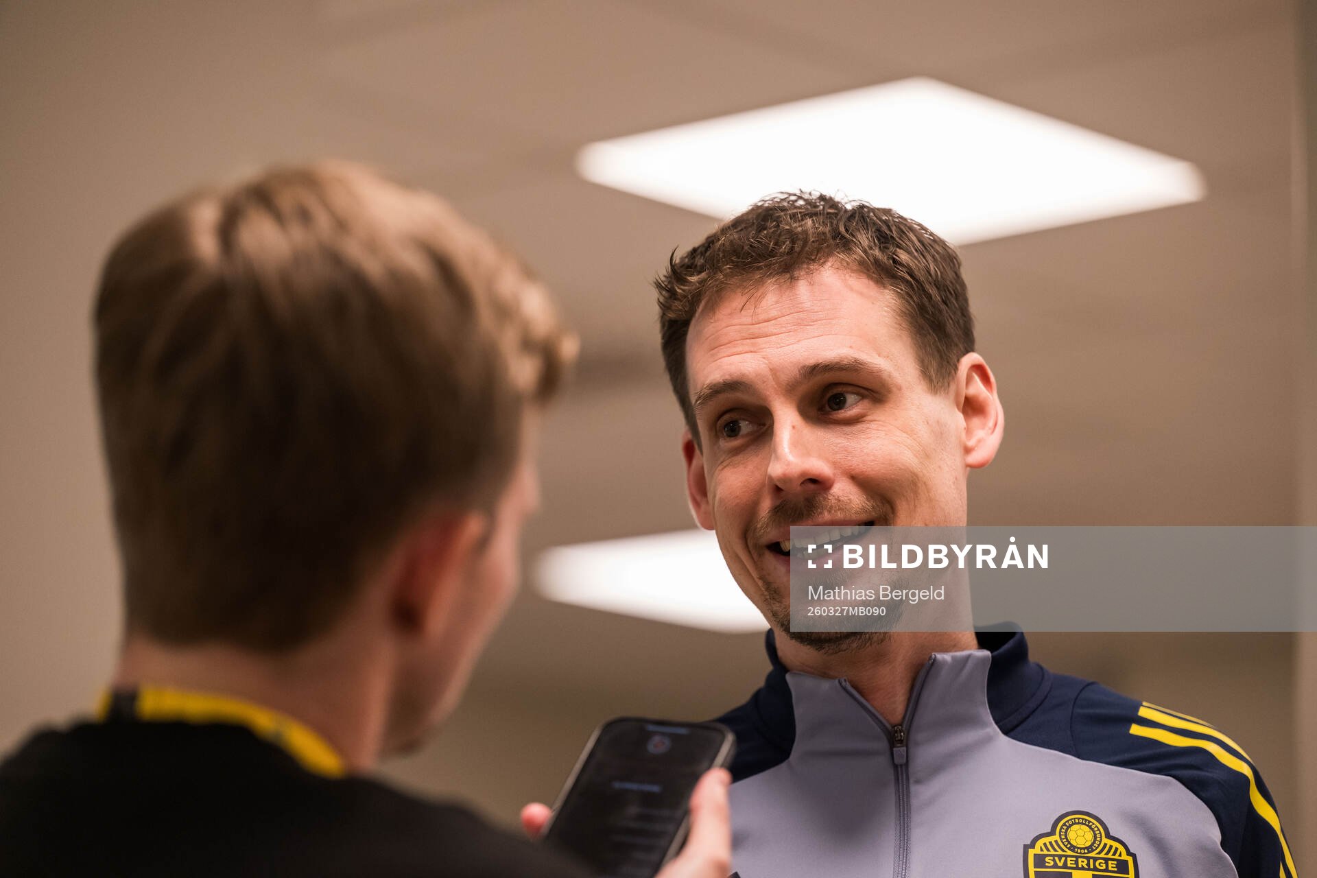 Head coach Daniel Bäckström of Sweden is being