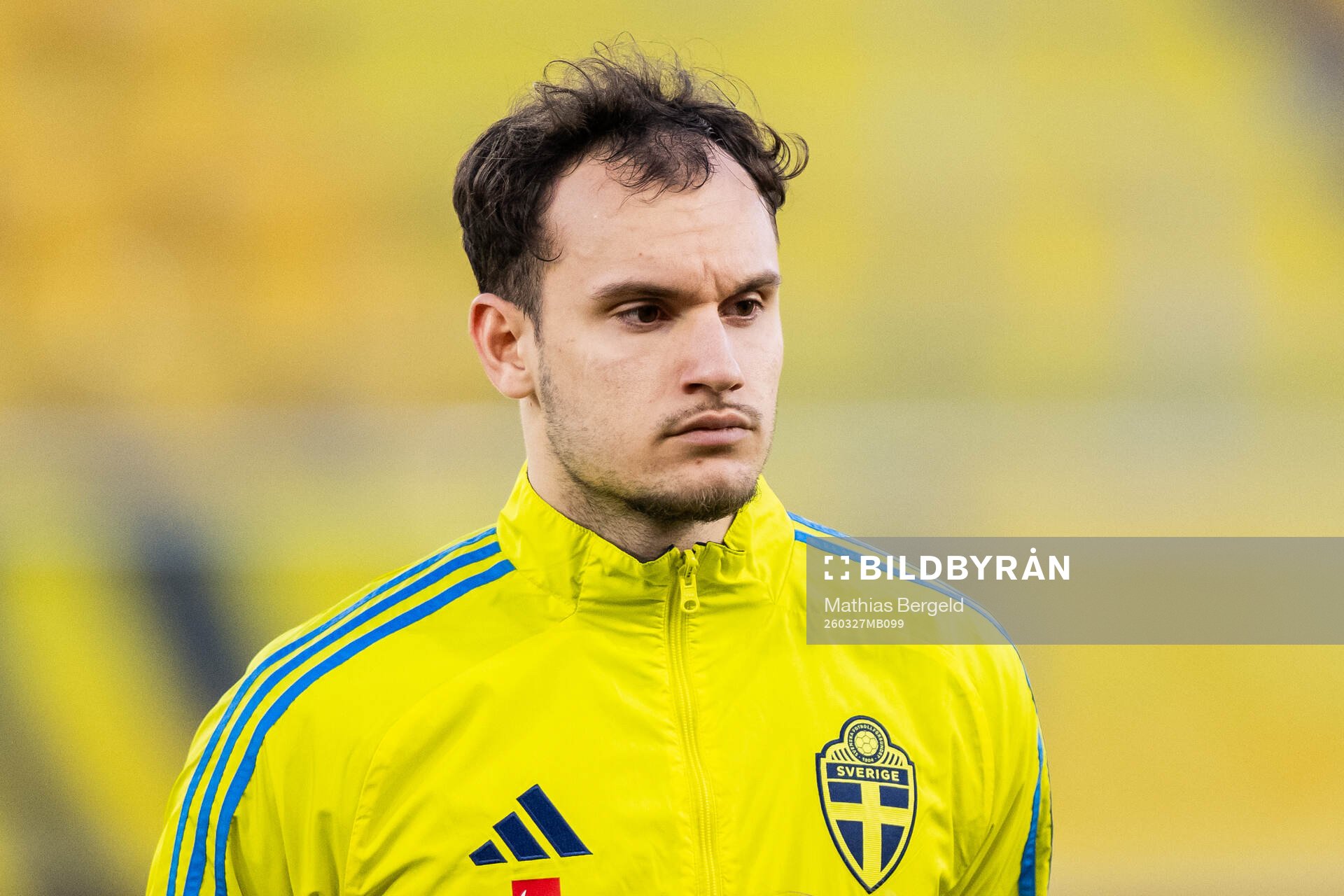 Goalkeeper Elis Bishesari of Sweden