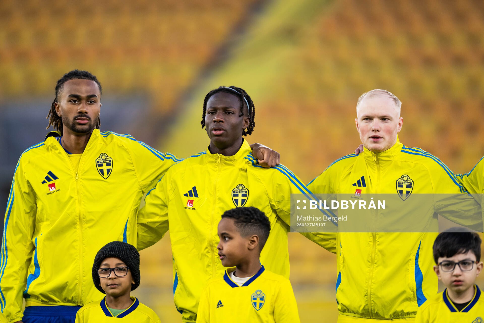Jonah Kusi-Asare, Alieu Njie and Marcus Rafferty of Sweden