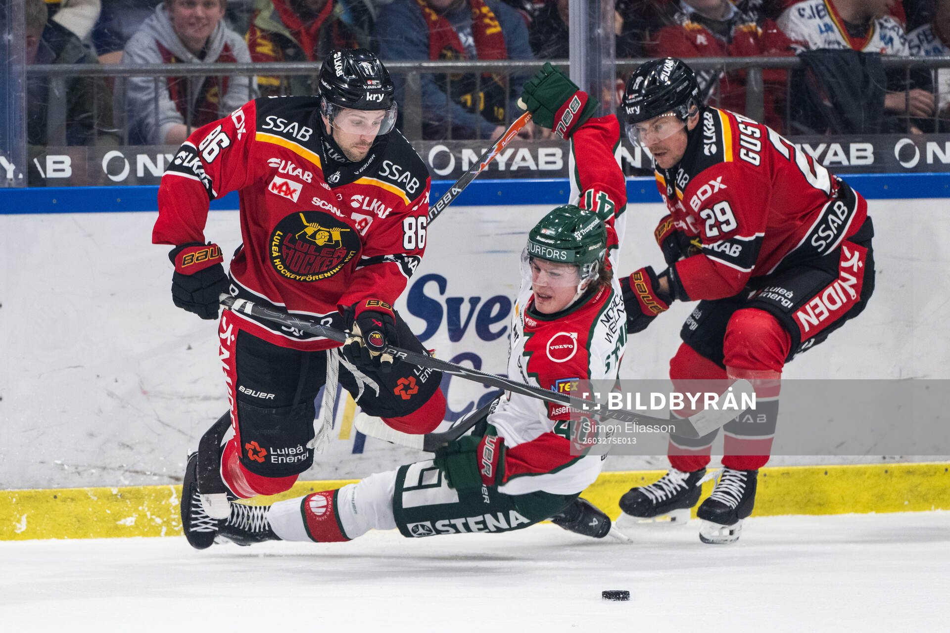 Luleås Mathias Bromé, Frölundas Ivar Stenberg och