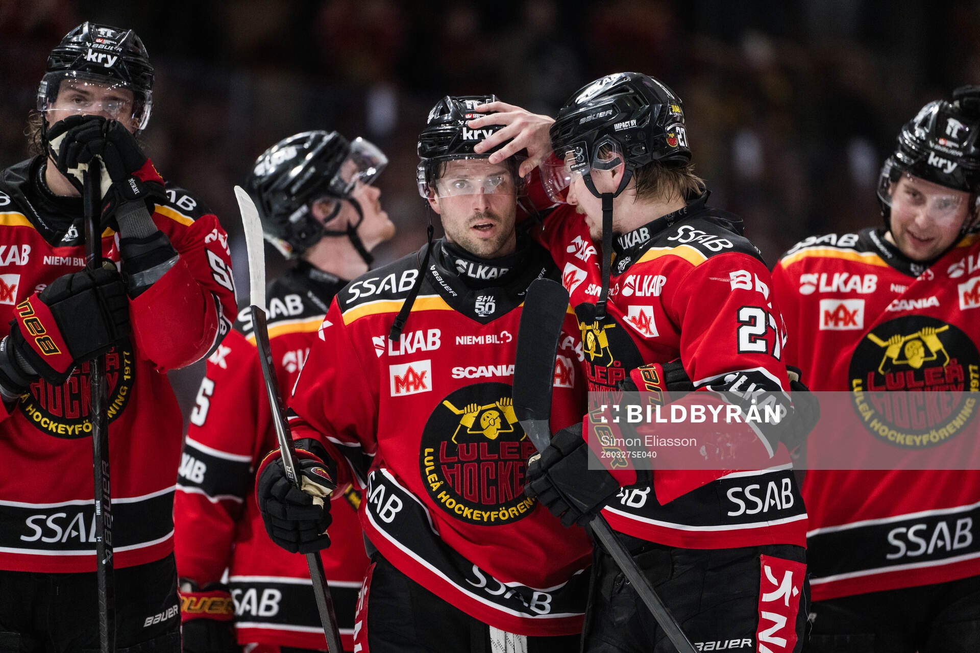 Luleås Mathias Bromé jublar