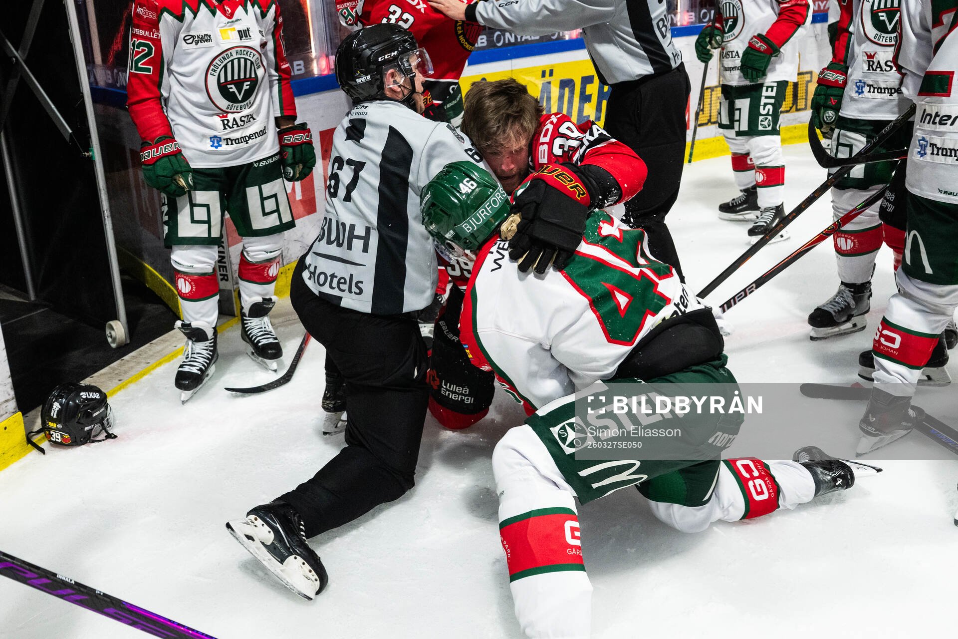Luleås Pontus Själin och Frölundas Dominik Egli
