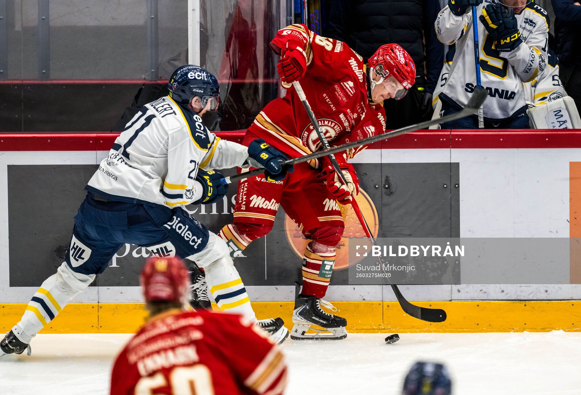 Södertäljes Filip Windlert och Kalmars Eddie Levin