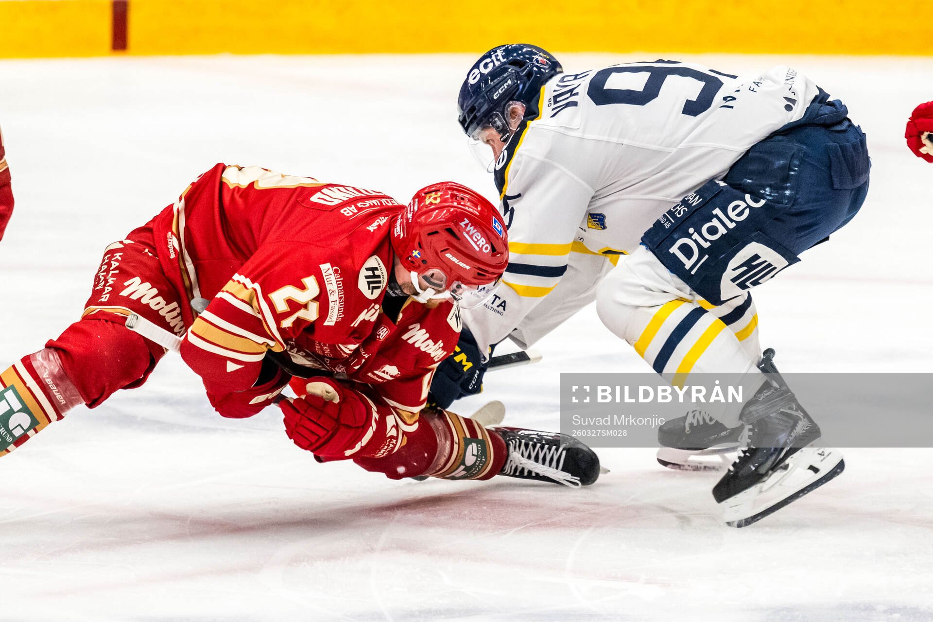 Kalmars Gustaf Westlund och Södertäljes Teemu Väyrynen