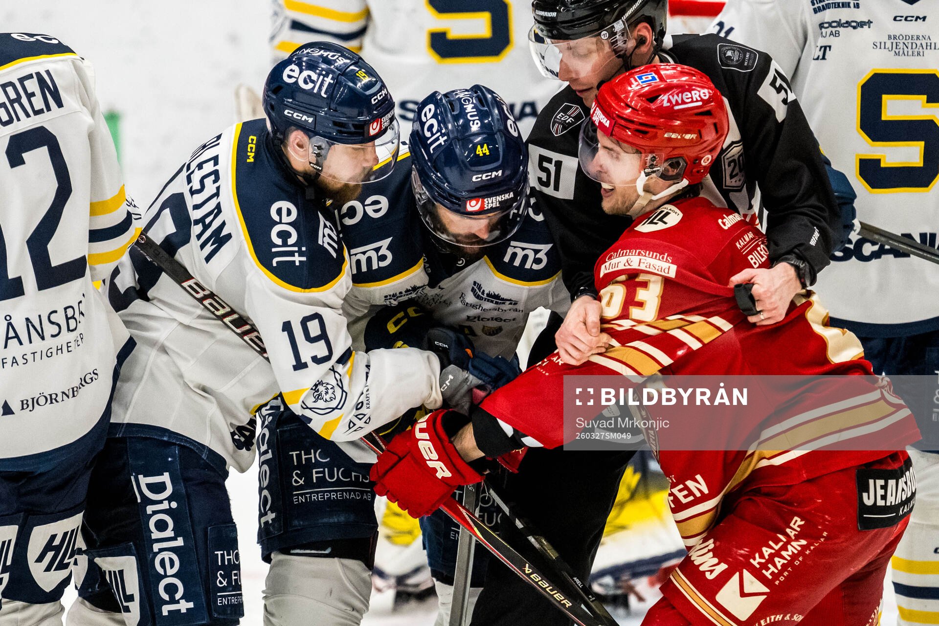 Södertäljes Hampus Harlestam och Kalmars Matt Fonteyne