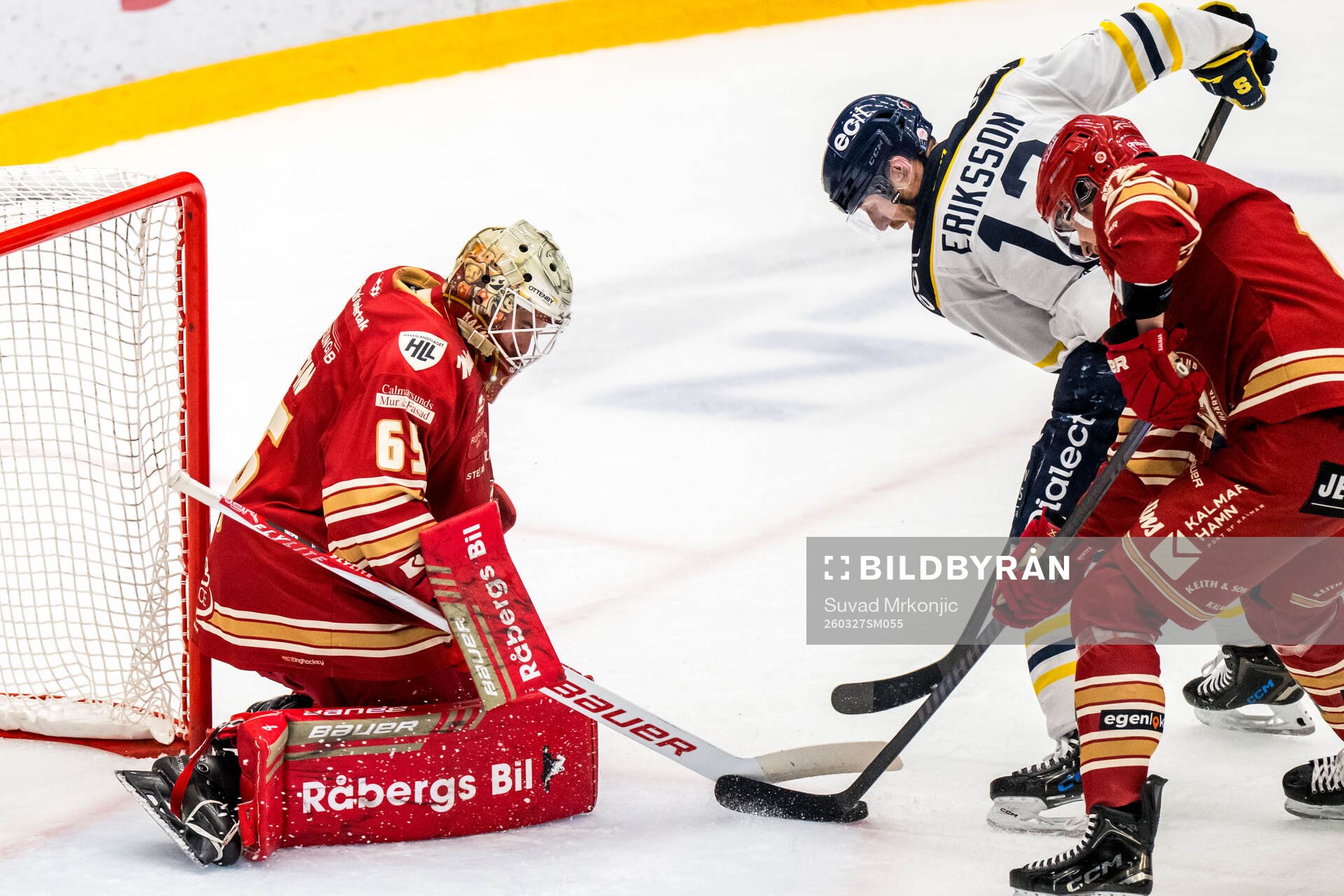 Kalmars målvakt Jacob Crespin och Södertäljes Henrik