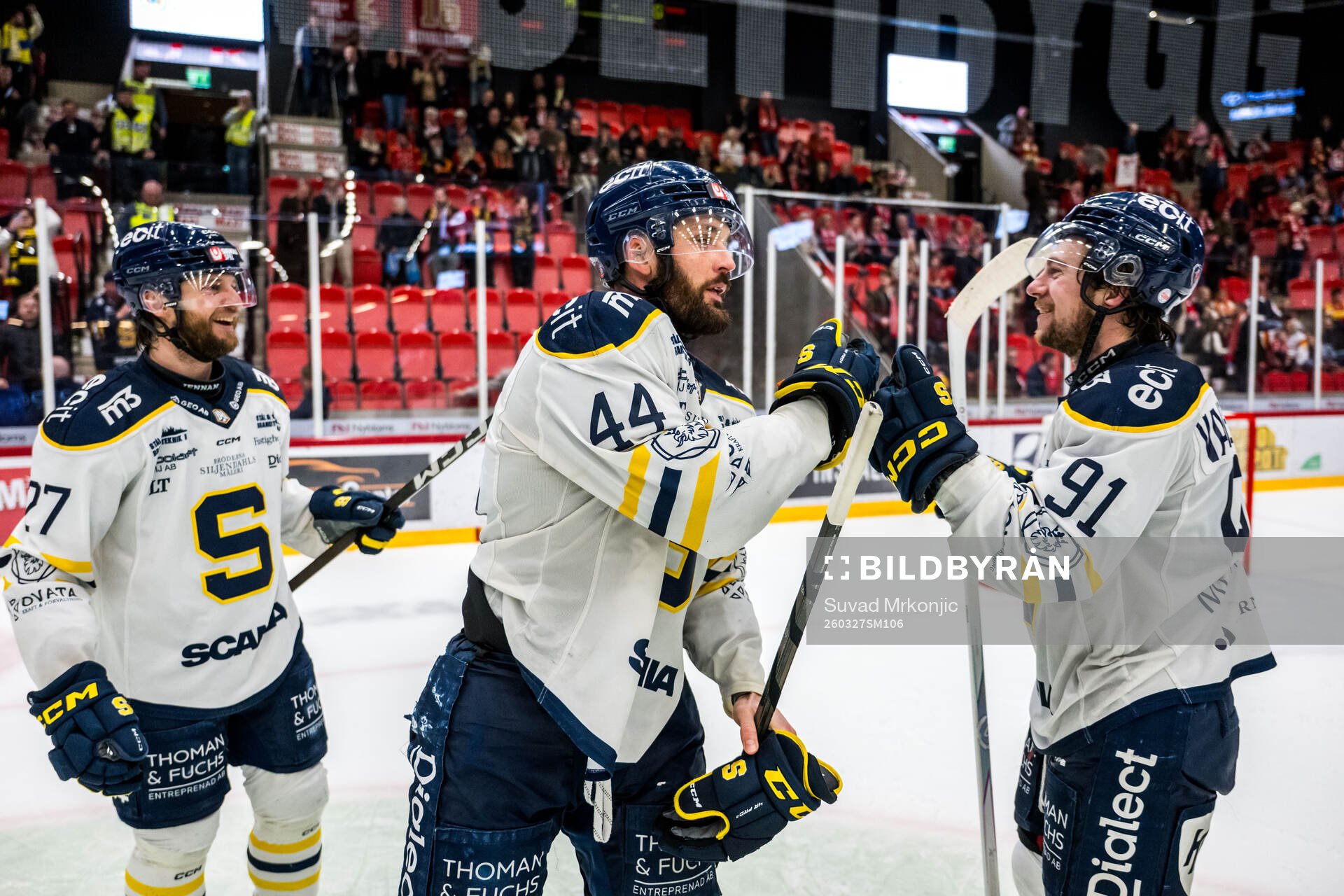 Södertäljes Daniel Norbe, Niklas Arell och Andrew