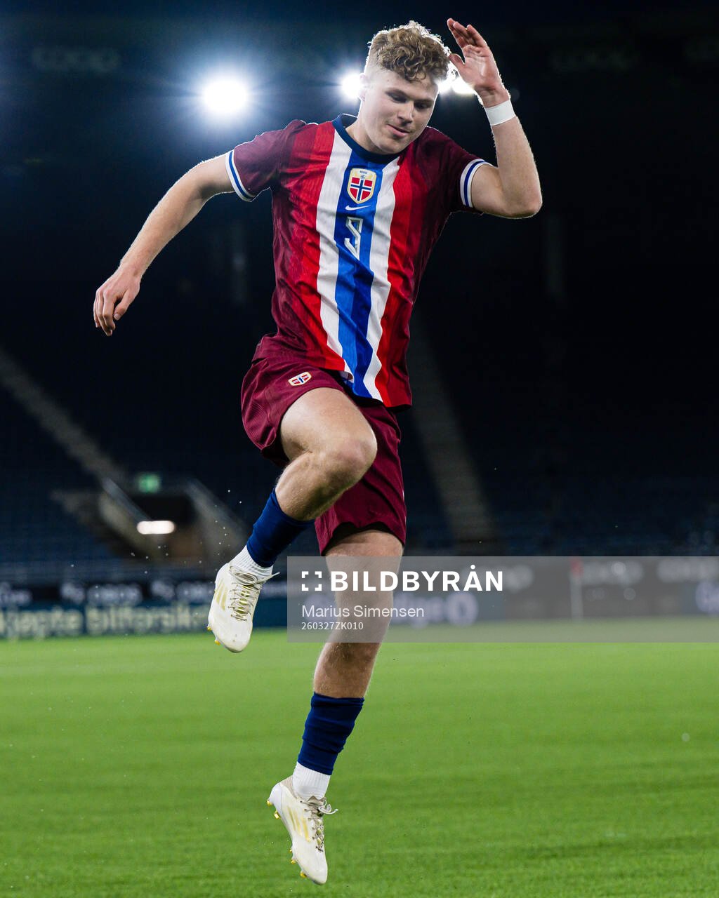 Sindre Walle Egeli of Norway celebrates