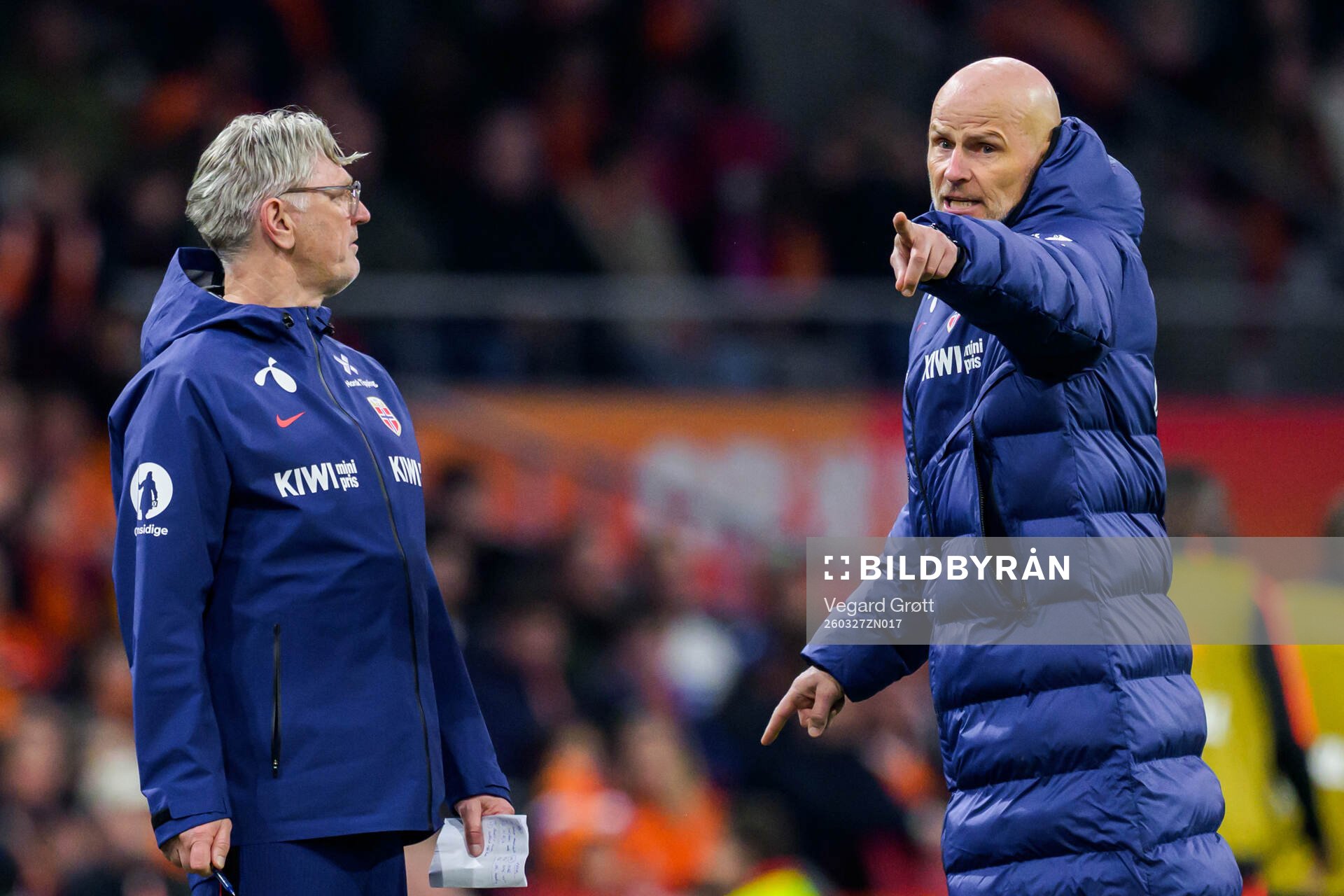 Assistant coach Kent Bergersen and head coach Ståle