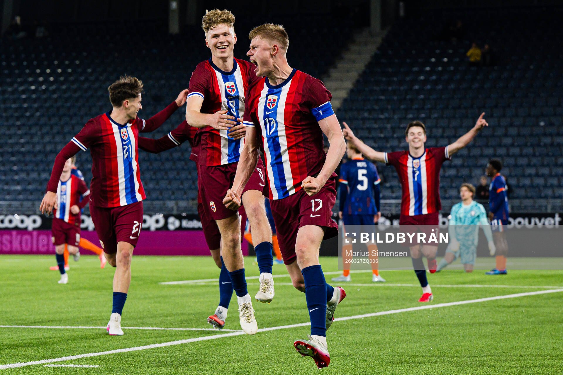 Rasmus Holten of Norway celebrates