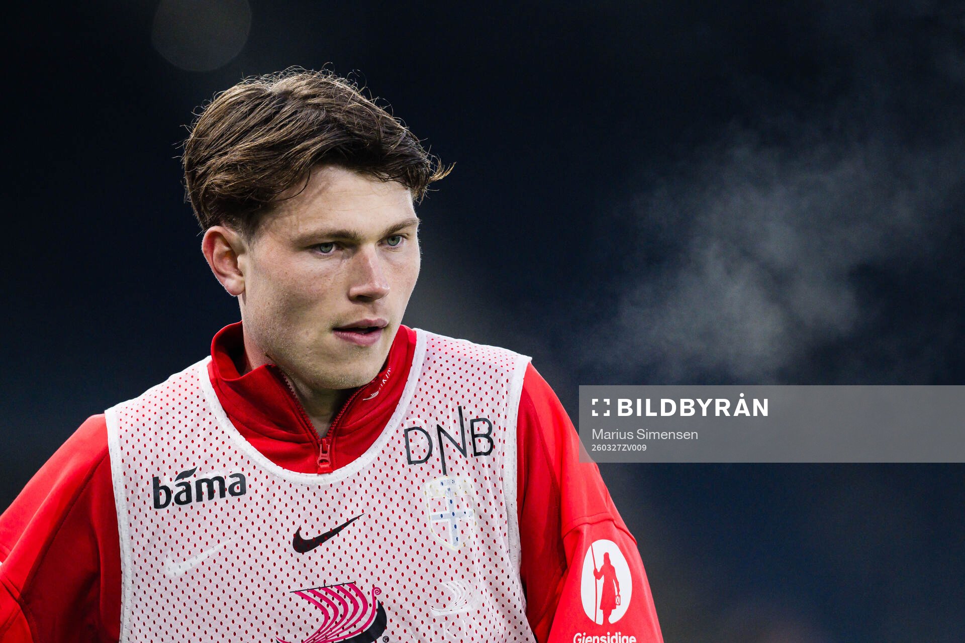 Nikolai Hopland of Norway warms up