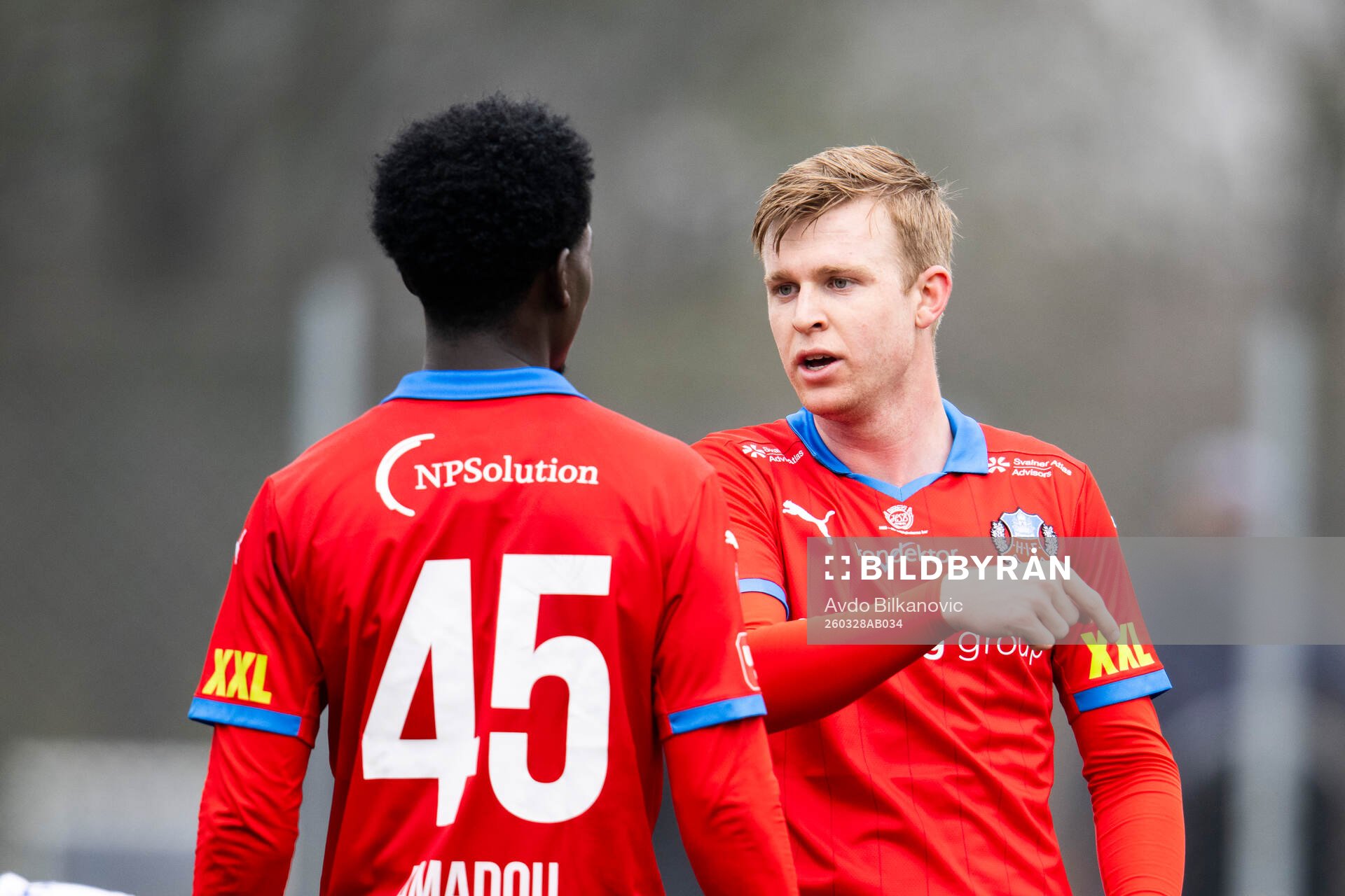 Helsingborgs William Westerlund och Daouda Amadou