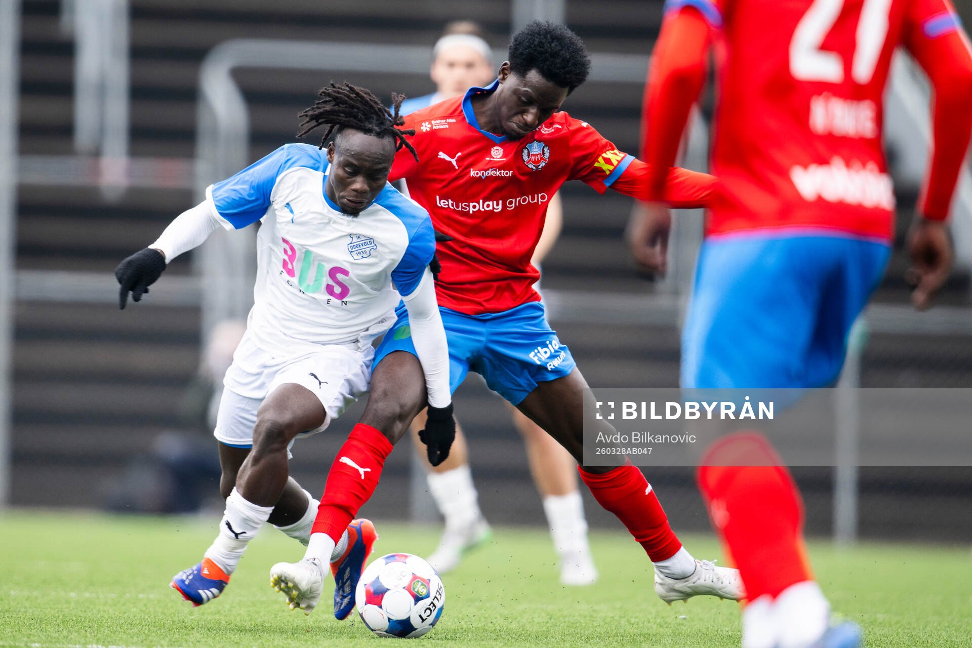 Helsingborgs Daouda Amadou och IK Oddevolds Awaka Djoro