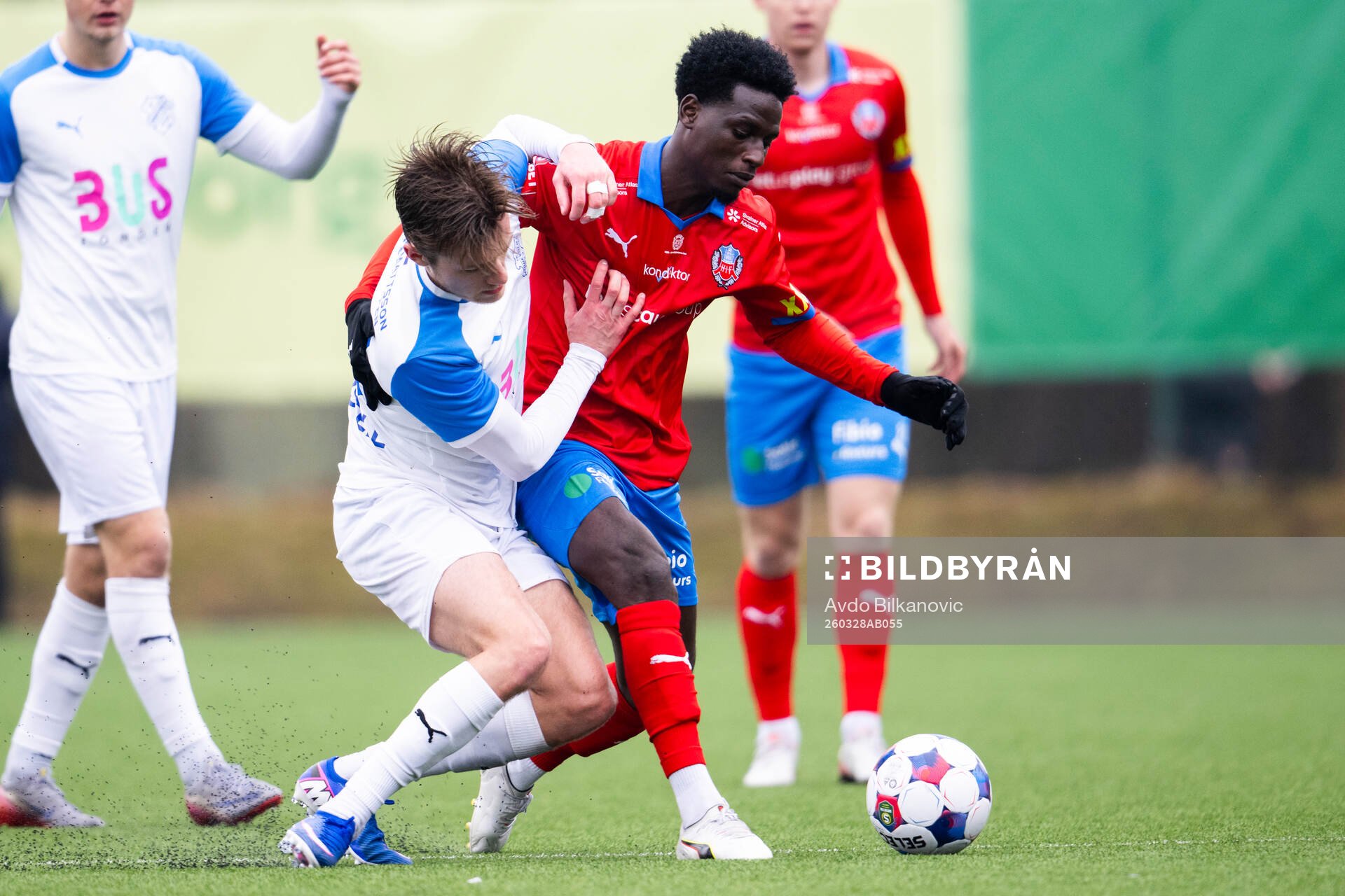 Helsingborgs Daouda Amadou och IK Oddevolds Gustav Forssell