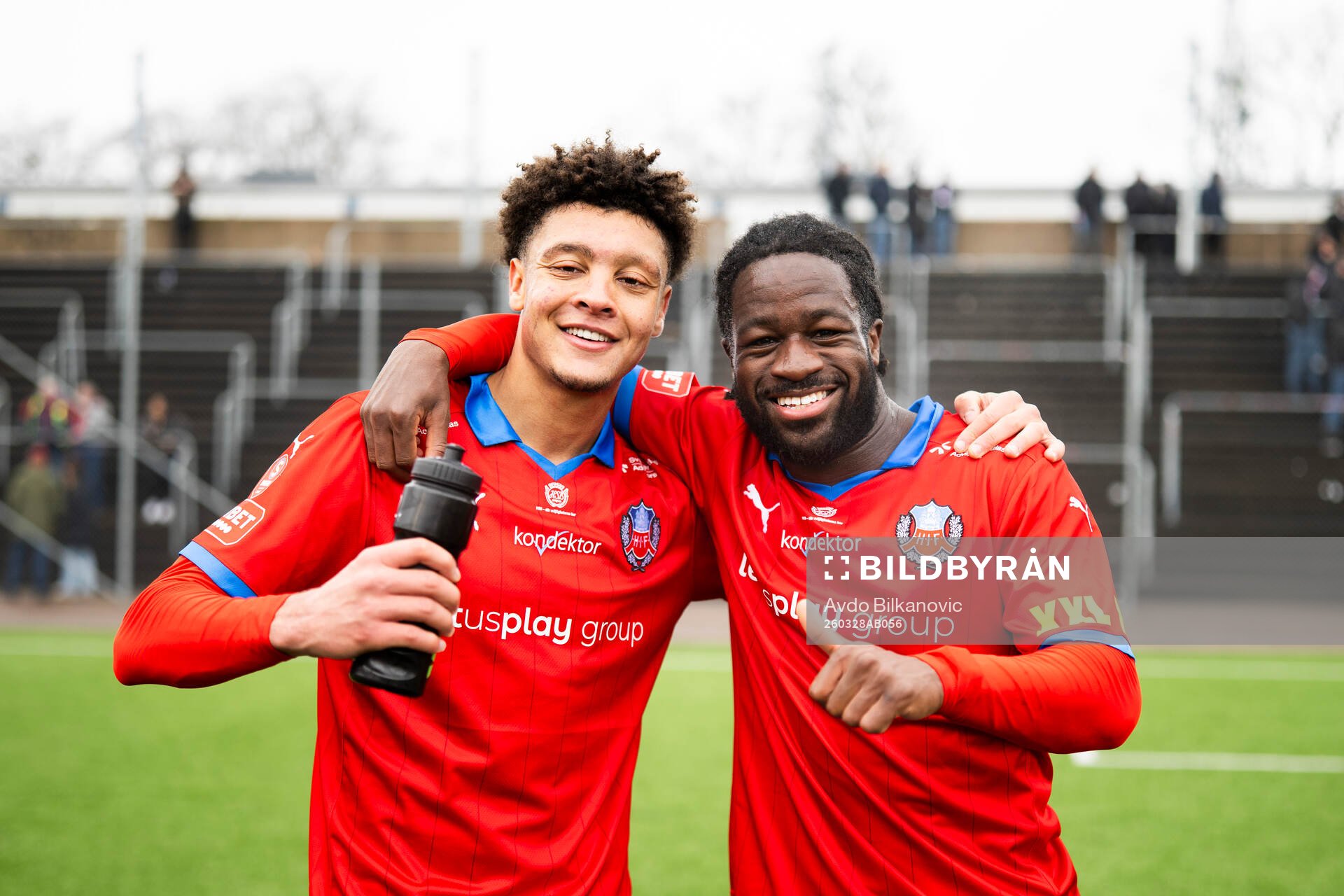 Helsingborgs Femi Awodesu och Kevin Nyarko