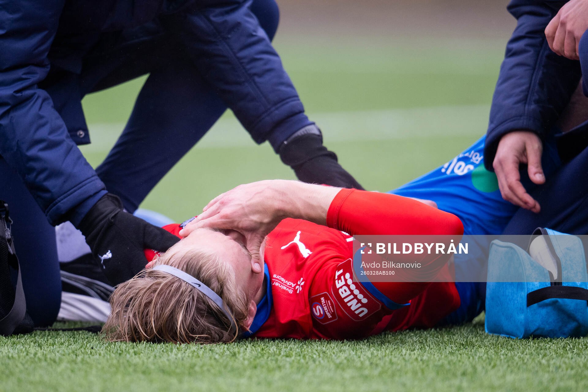 Helsingborgs Leo Hedenberg skada, armbåge