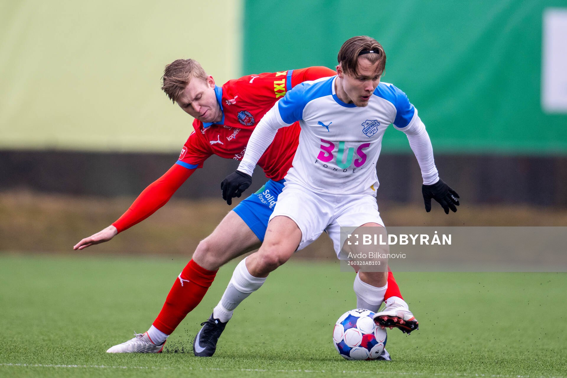 Helsingborgs William Westerlund och IK Oddevolds Vincent