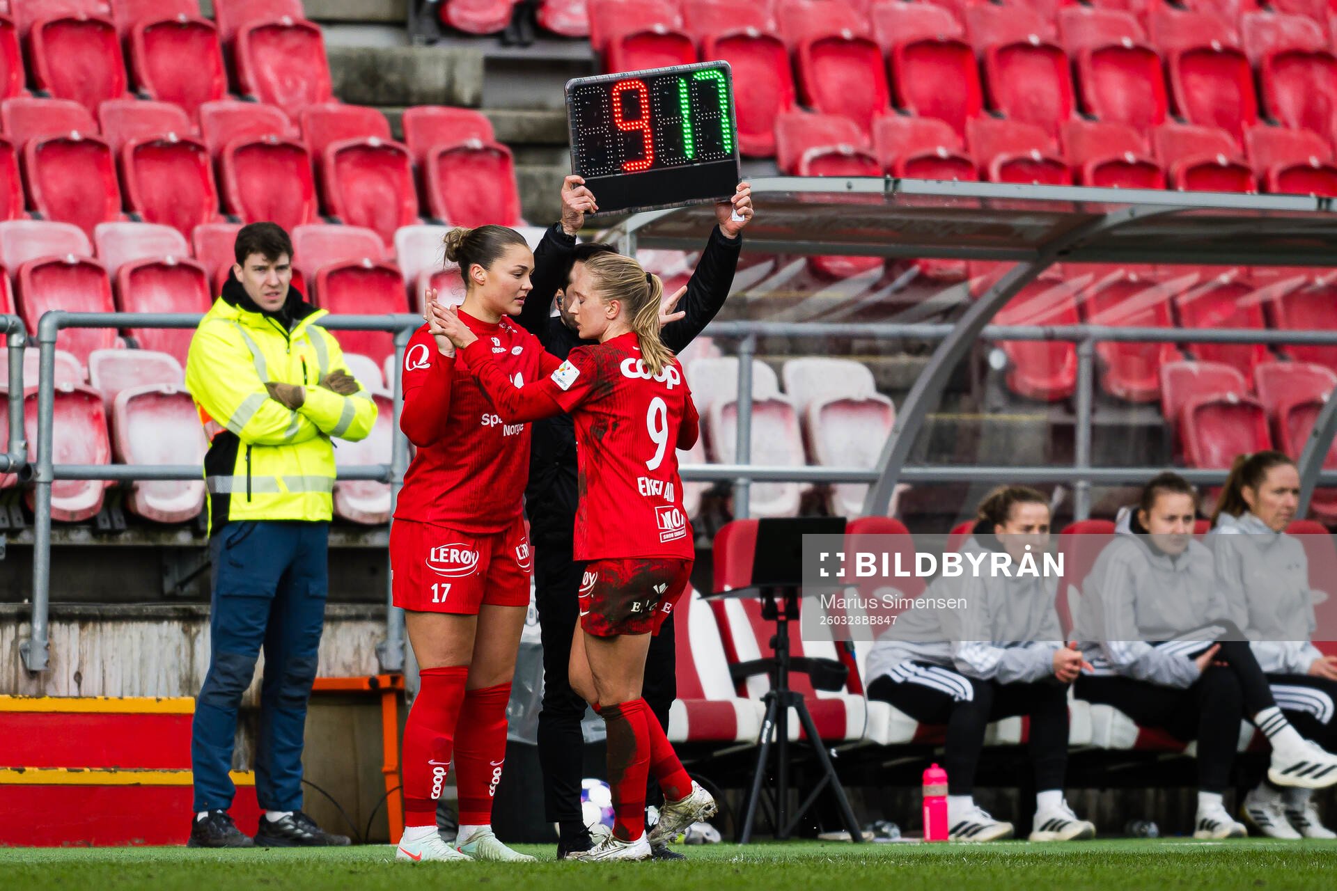 Anna Nerland Aahjem and Amalie Vevle Eikeland of Brann