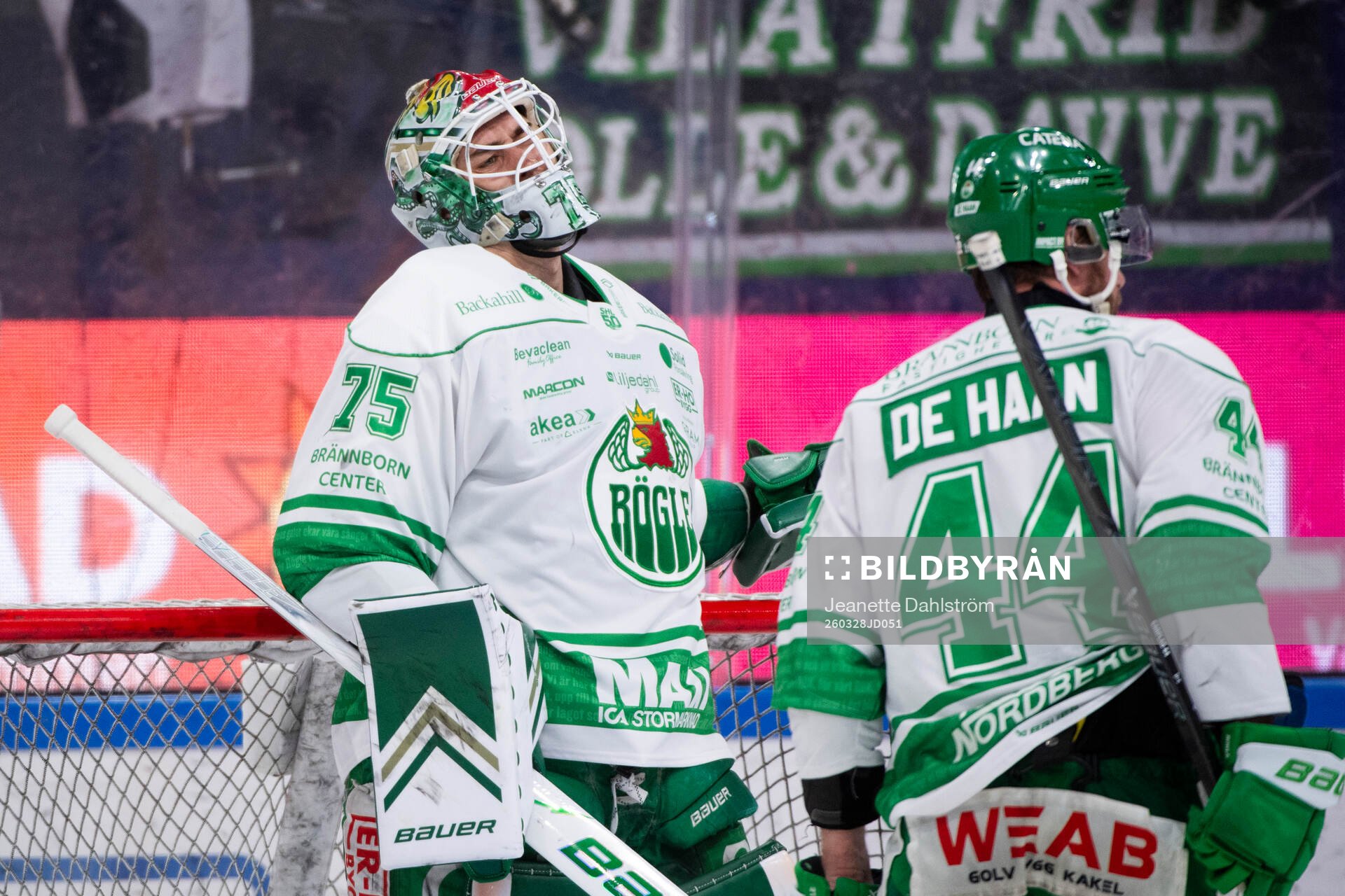 Rögles målvakt Arvid Holm och Calvin De Haan