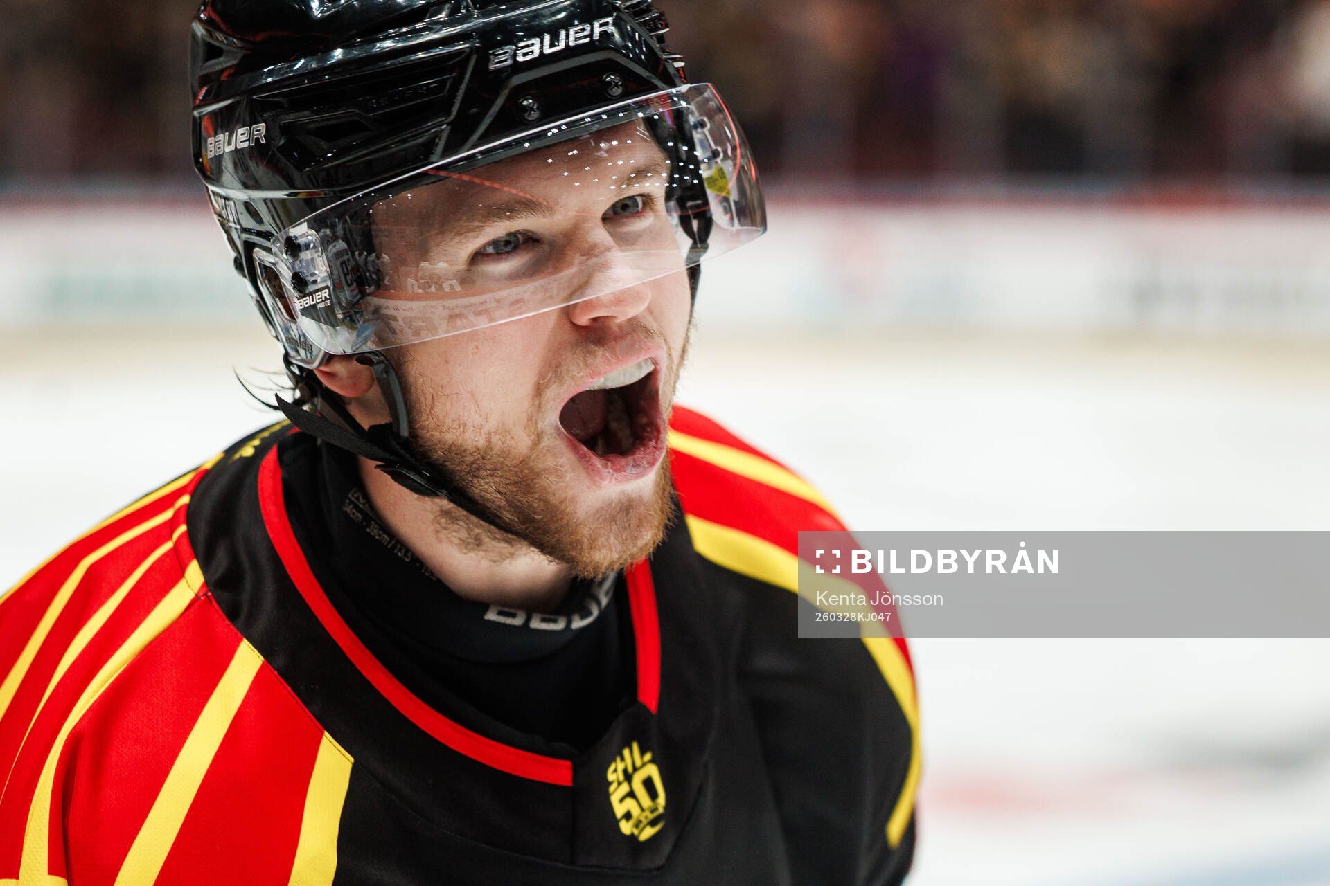 Brynäs Mattias Norlinder jublar