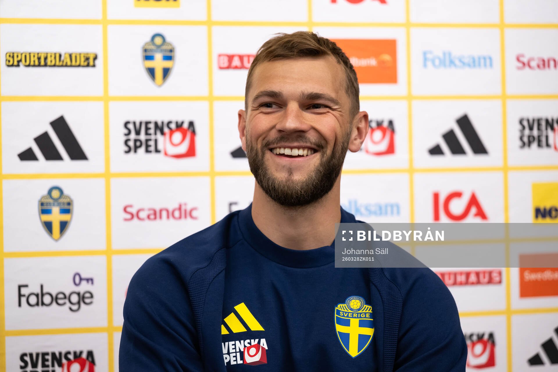 Jesper Karlström of the Swedish national football team