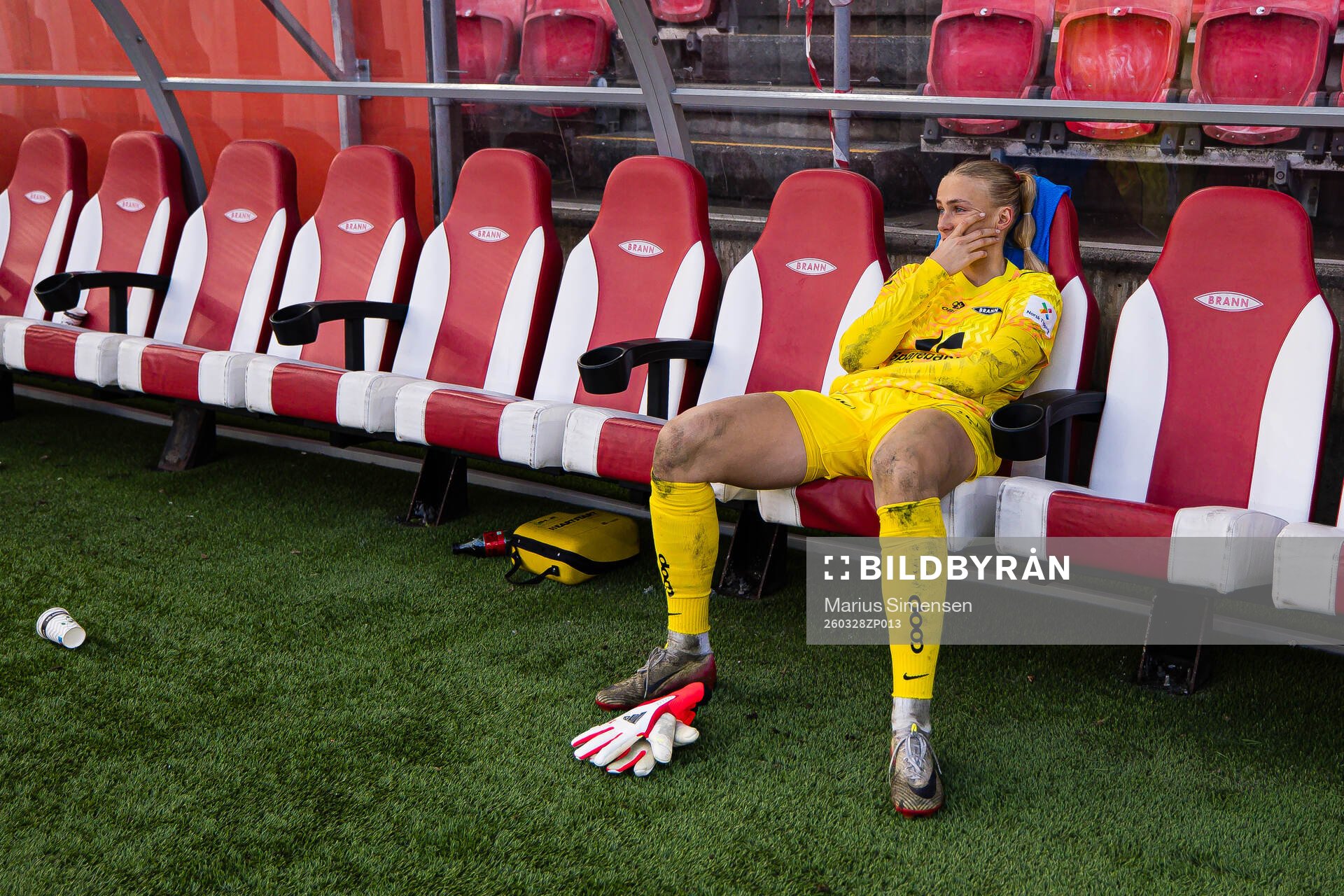 Goalkeeper Selma Panengstuen of Brann looks dejected