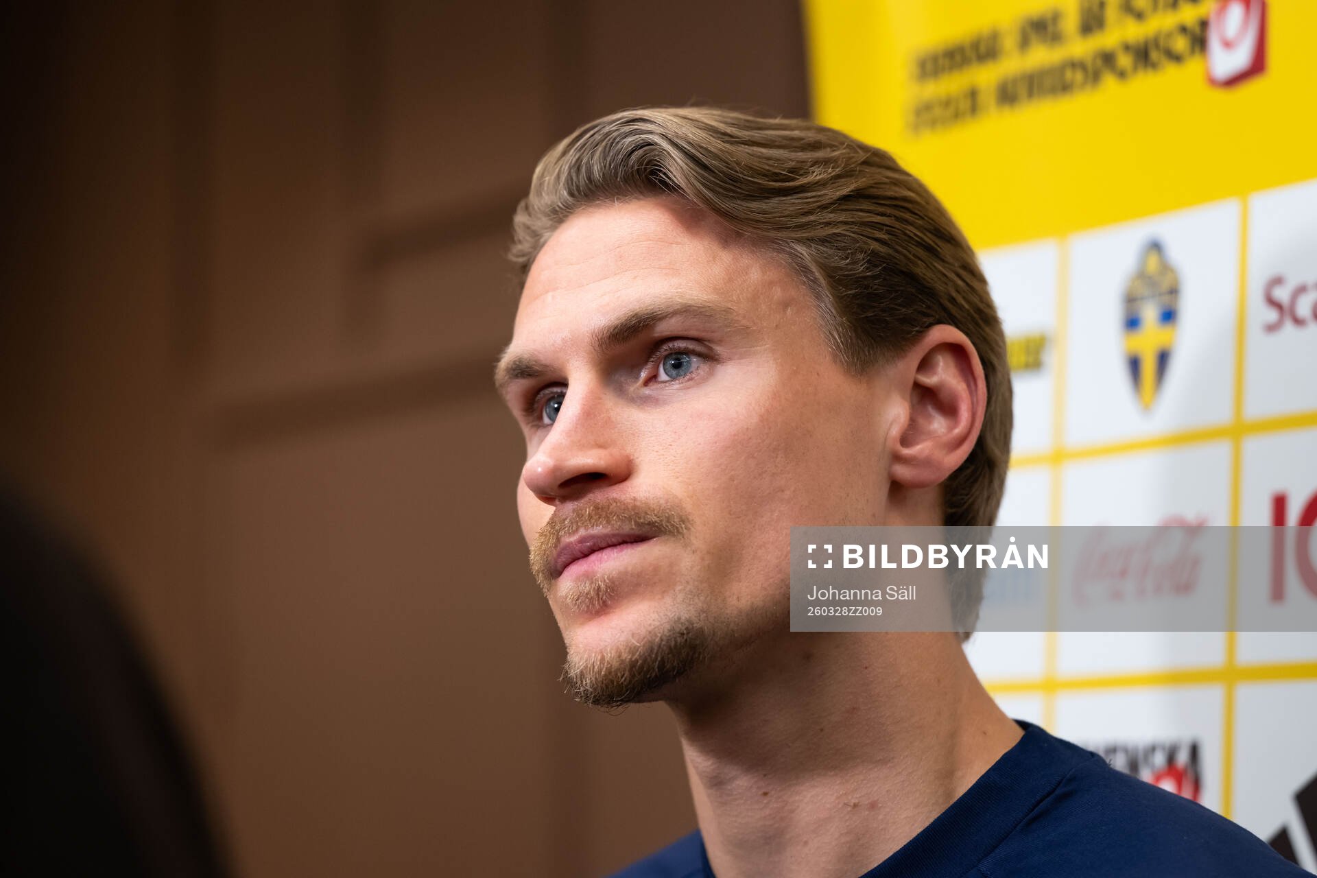 Carl Starfelt of the Swedish national football team