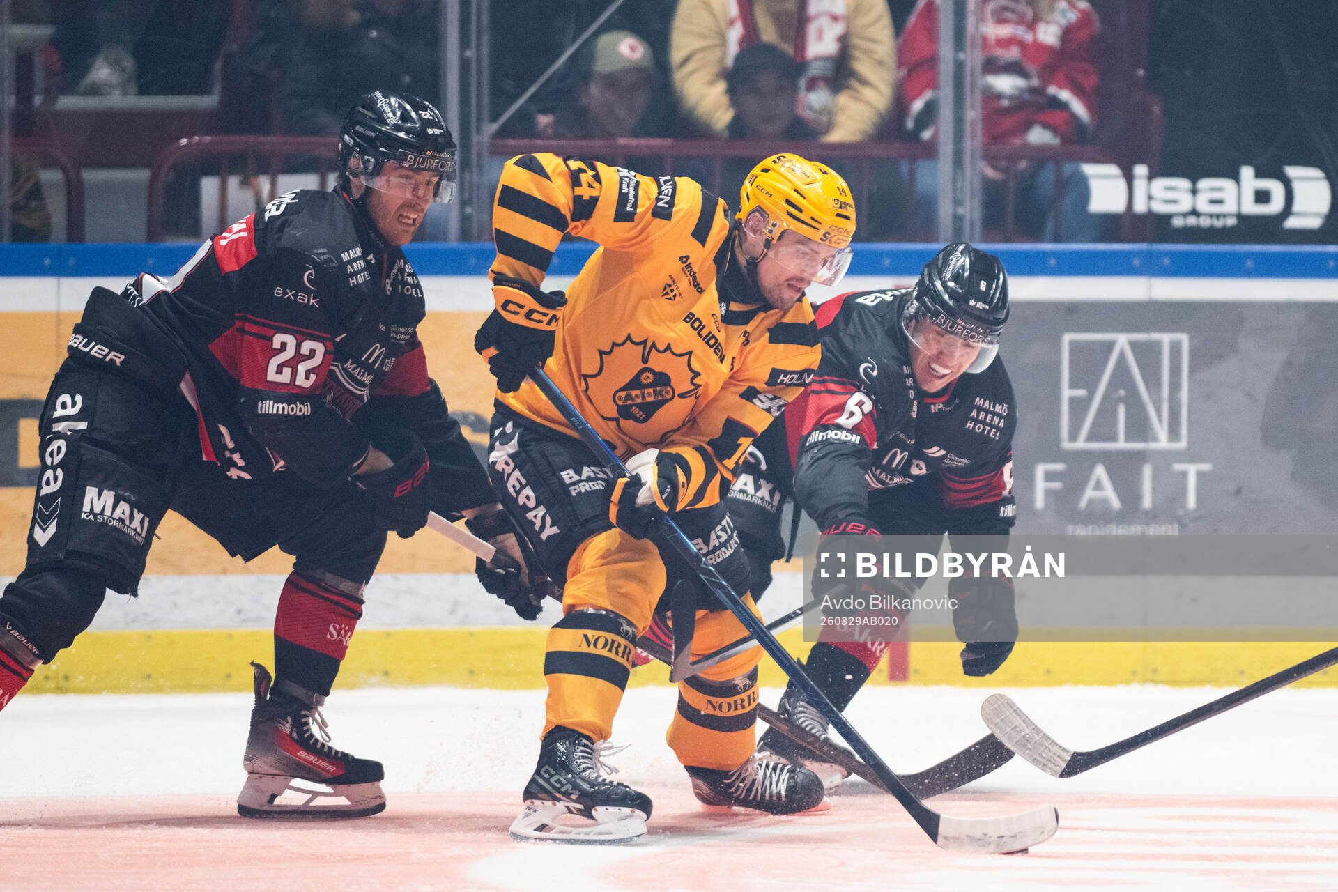 Skellefteås Andreas Johnson mot Malmö Redhawks Janne