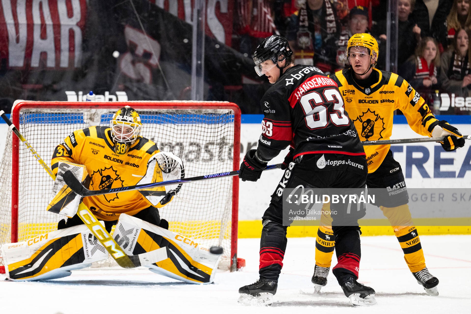 Skellefteås målvakt Strauss Mann och Malmö Redhawks