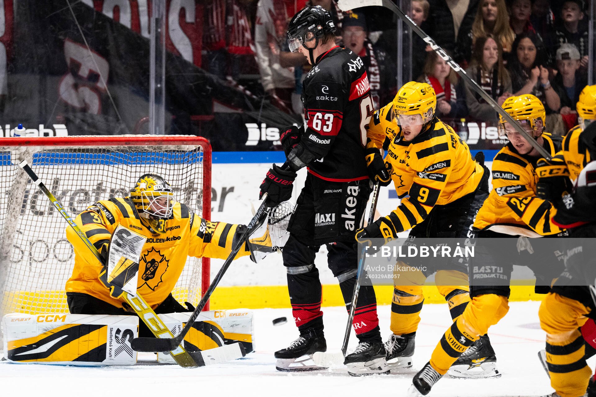 Skellefteås målvakt Strauss Mann och Malmö Redhawks